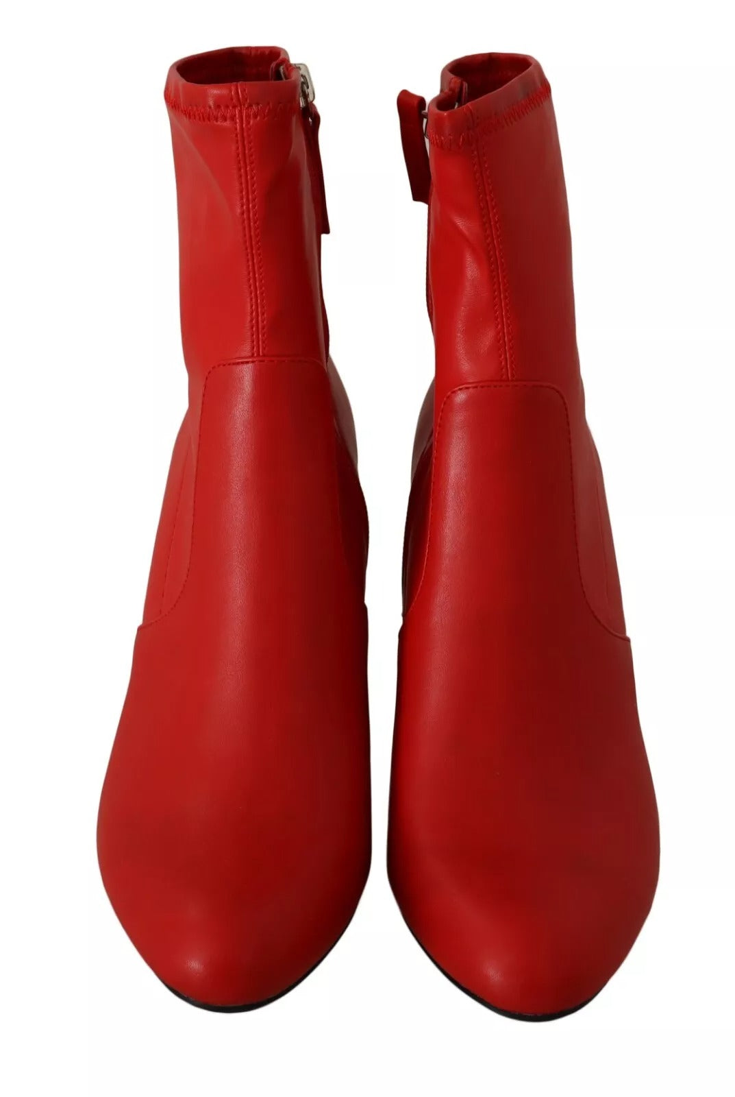 Steve Madden Red Leather Block Heels Ankle Boots Shoes | Regal Royce