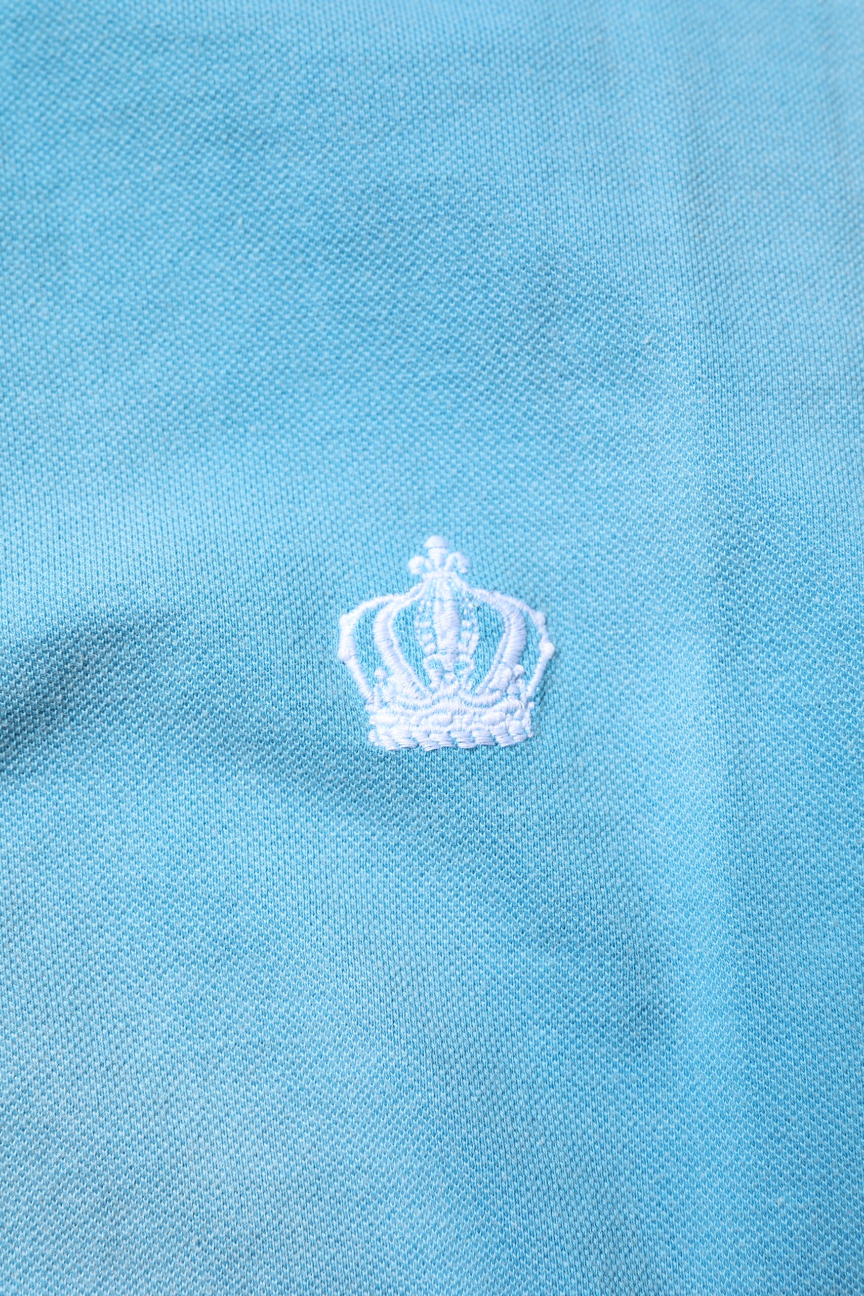 Dolce & Gabbana Blue Cotton Crown Collared Men Polo T-shirt | Regal Royce