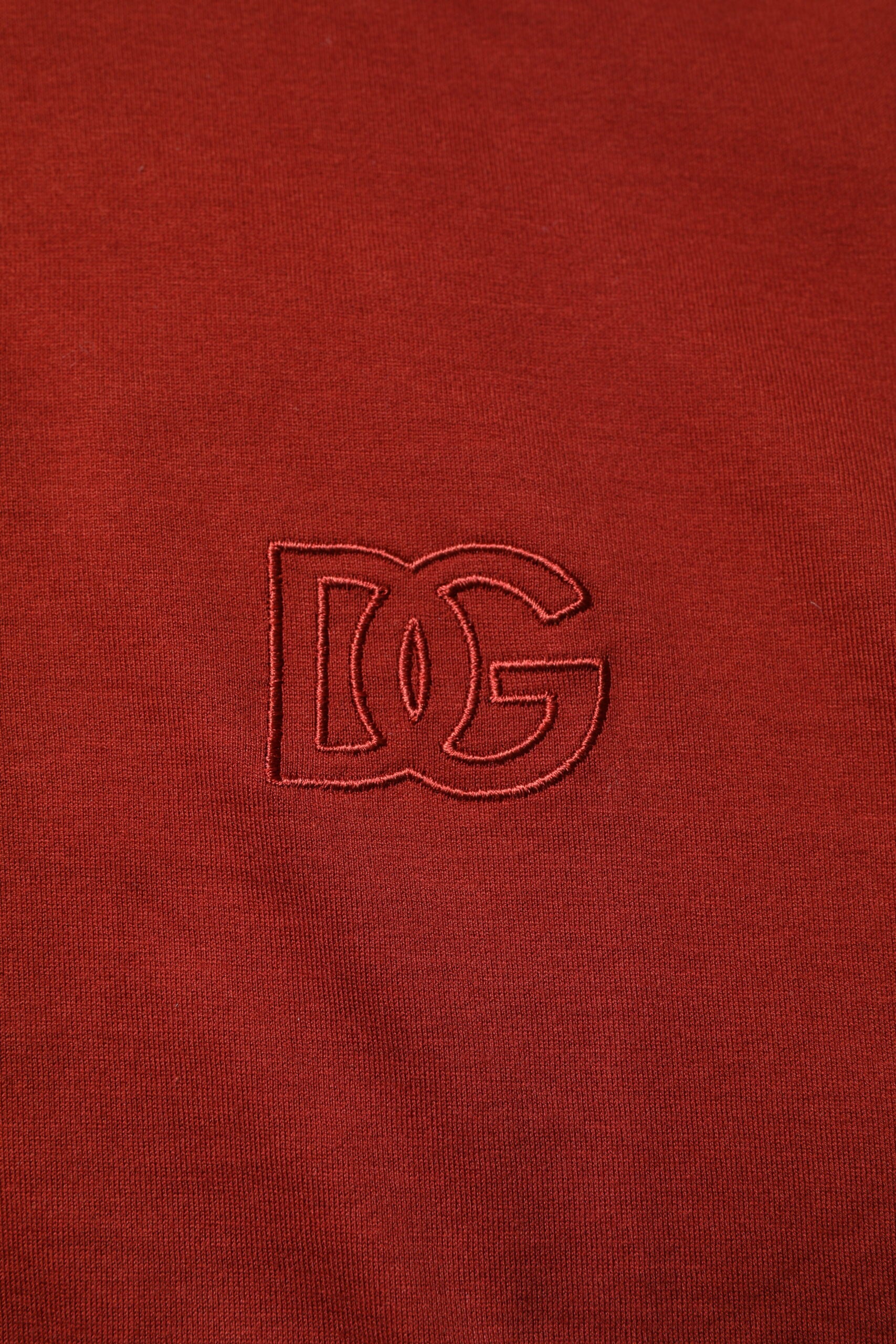 Dolce & Gabbana Red Cotton DG Logo Collared Men Polo T-shirt | Regal Royce