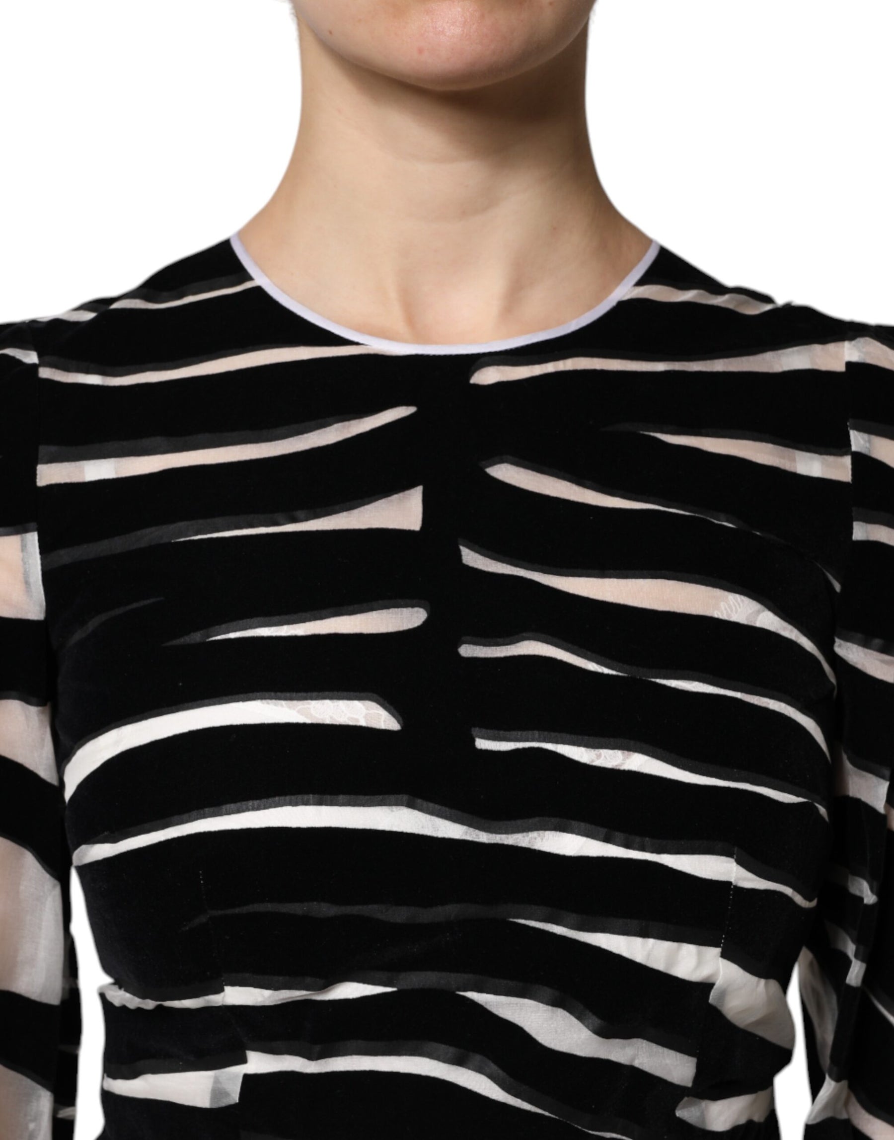 Dolce & Gabbana Black White Zebra A-line Sheath Mini Dress | Regal Royce