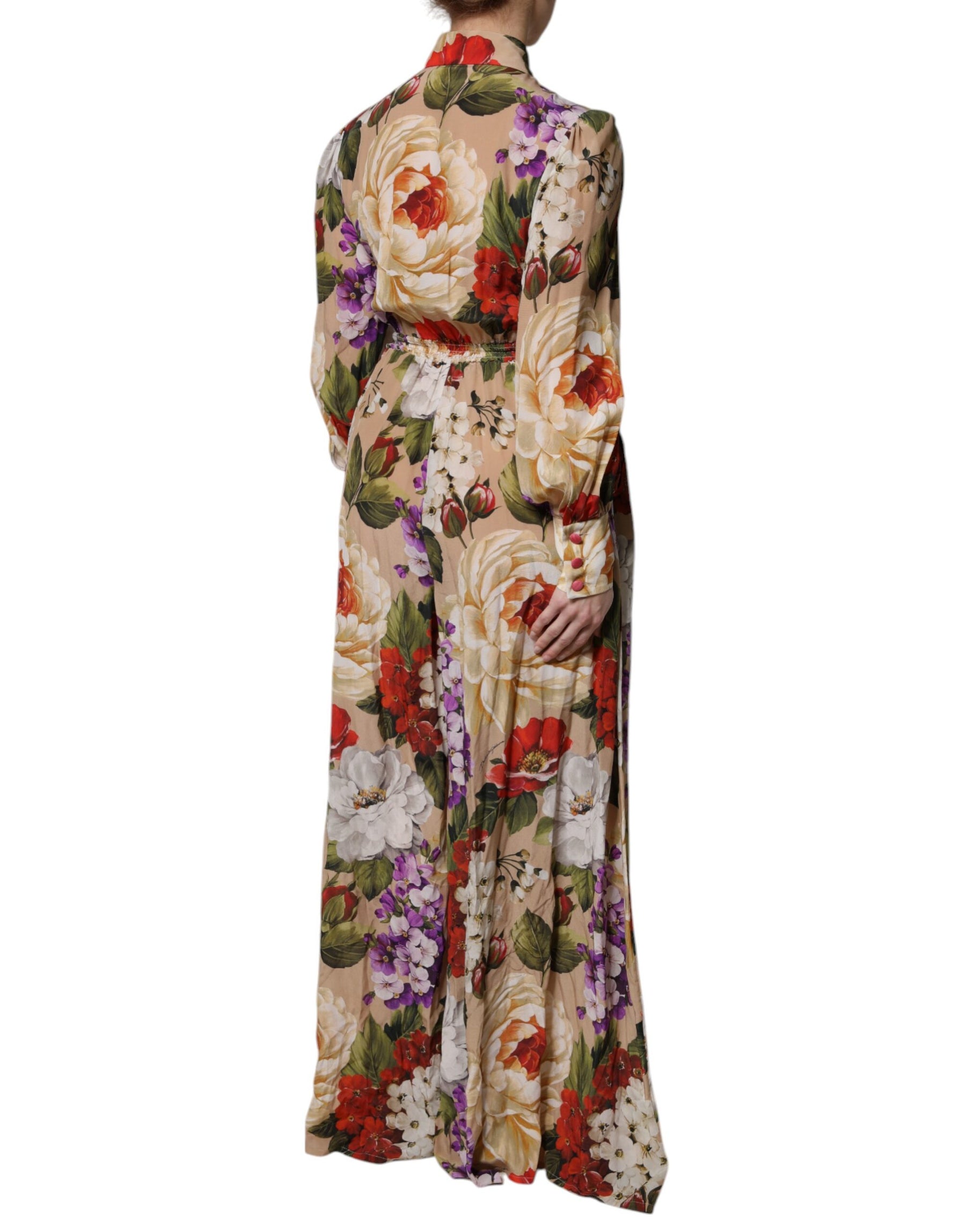 Dolce & Gabbana Multicolor Floral Wide Leg Jumpsuit Dress | Regal Royce