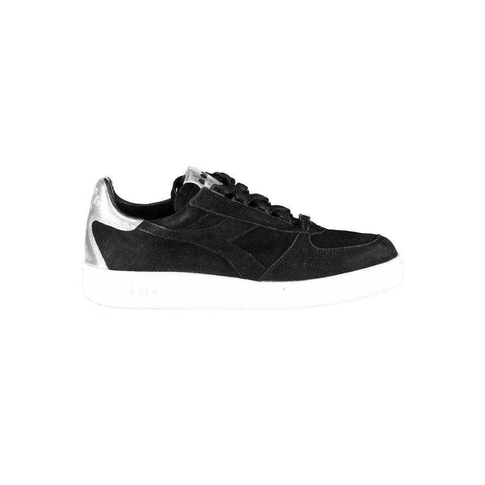 Diadora Black Leather Women Sneaker | Regal Royce