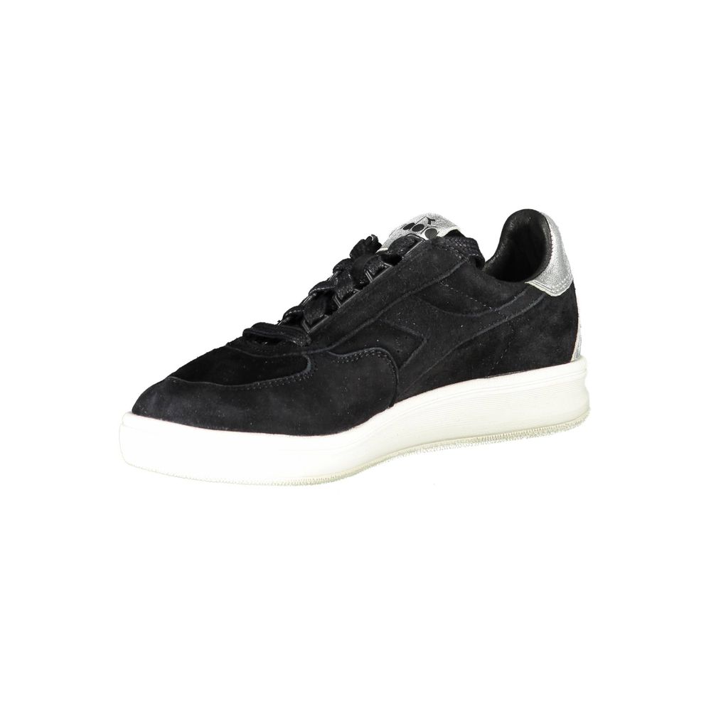 Diadora Black Leather Women Sneaker | Regal Royce