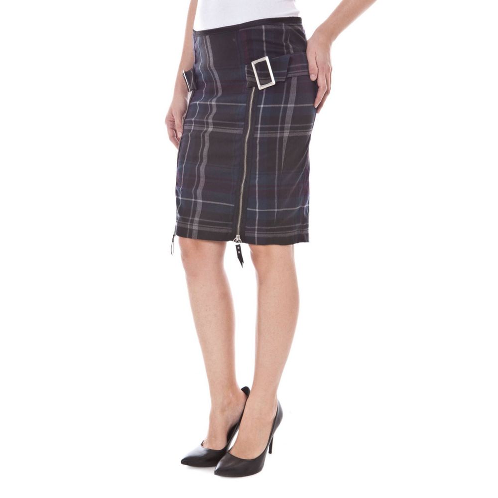 Datch Blu Polyester Women Skirt | Regal Royce