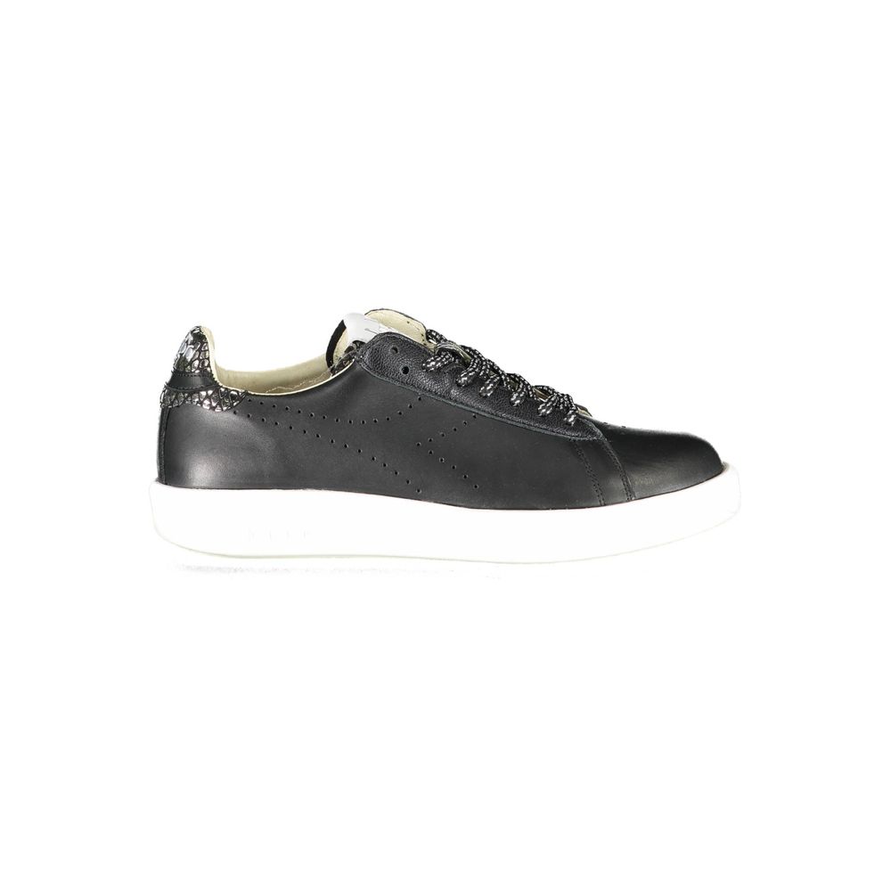 Diadora Black Leather Women Sneaker | Regal Royce