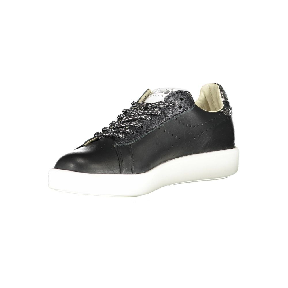 Diadora Black Leather Women Sneaker | Regal Royce