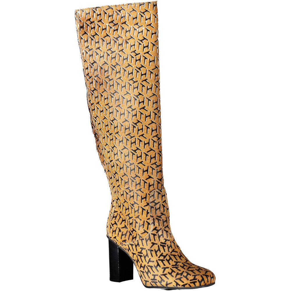 Tommy Hilfiger Beige Leather Women Boot | Regal Royce