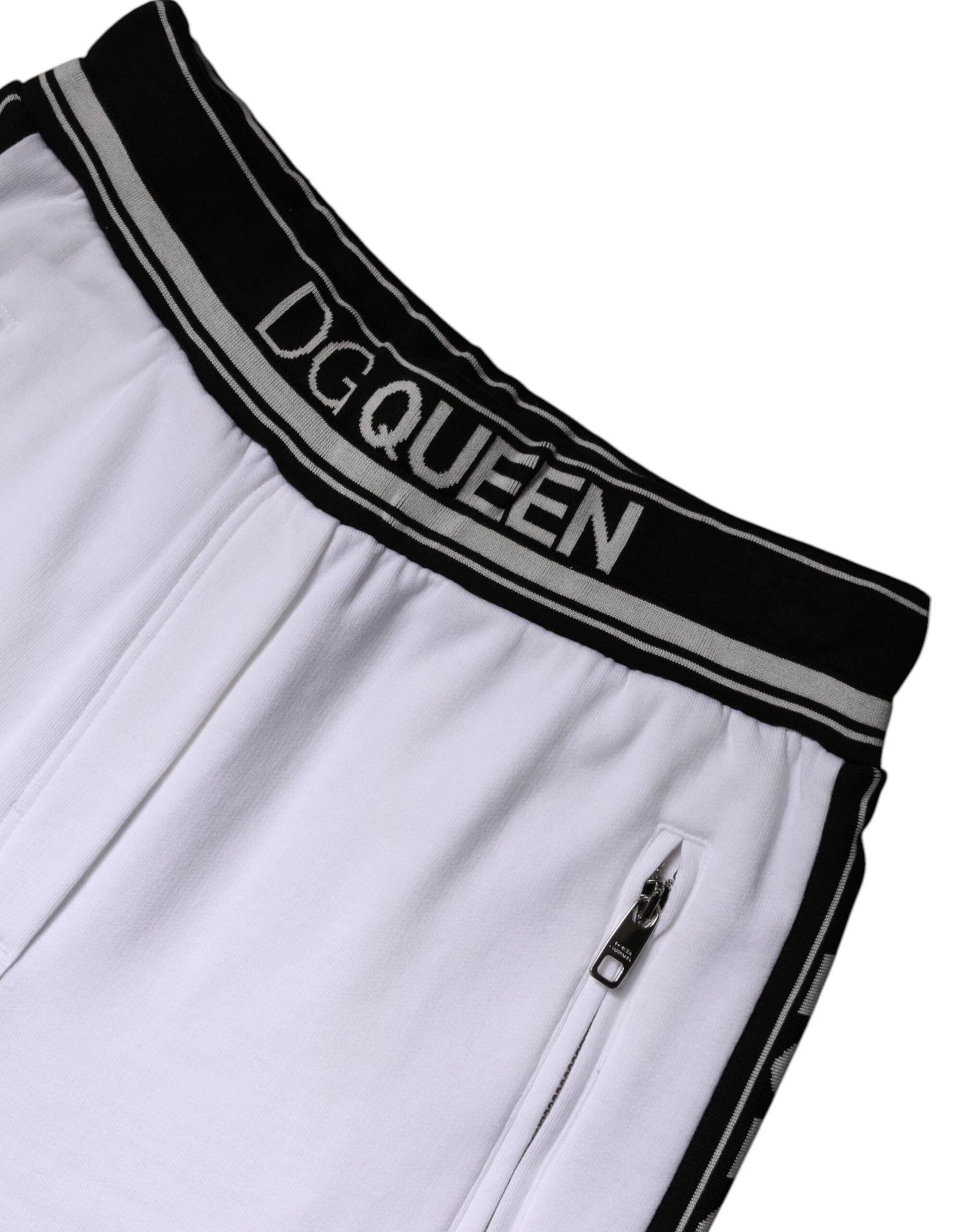 Dolce & Gabbana White Cotton Stretch Jogger Sweatpants Pants | Regal Royce