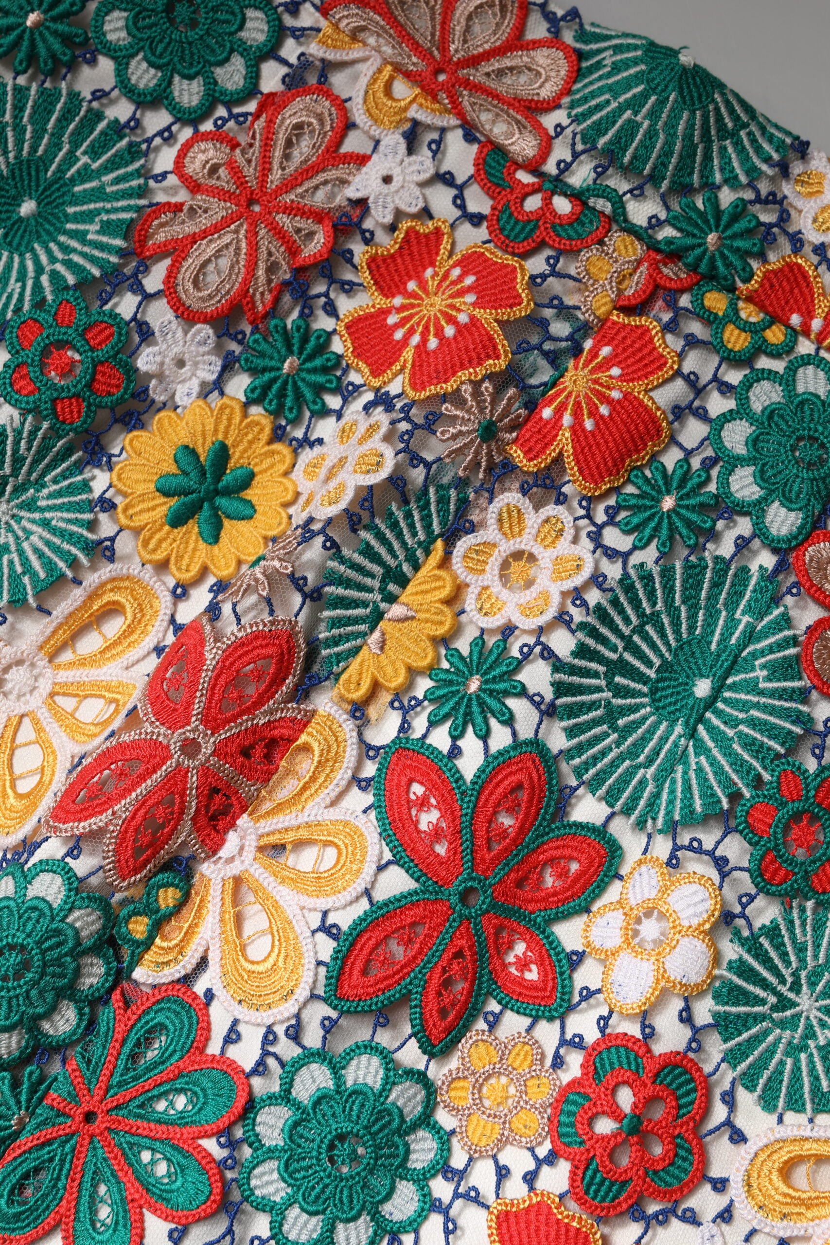 Dolce & Gabbana Multicolor Floral Lace High Waist Mini Skirt | Regal Royce