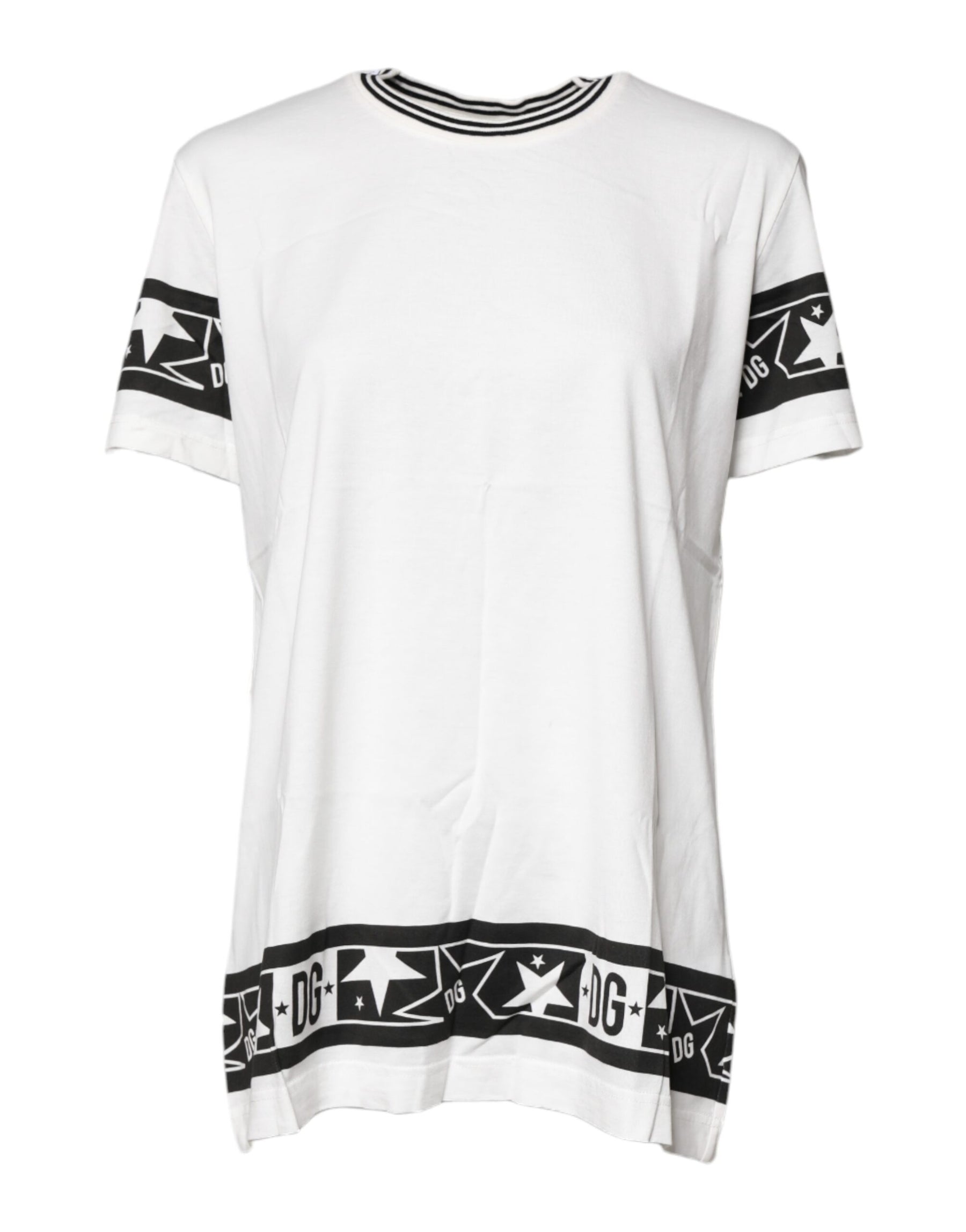Dolce & Gabbana White #DGMillennials Cotton Crewneck T-shirt | Regal Royce