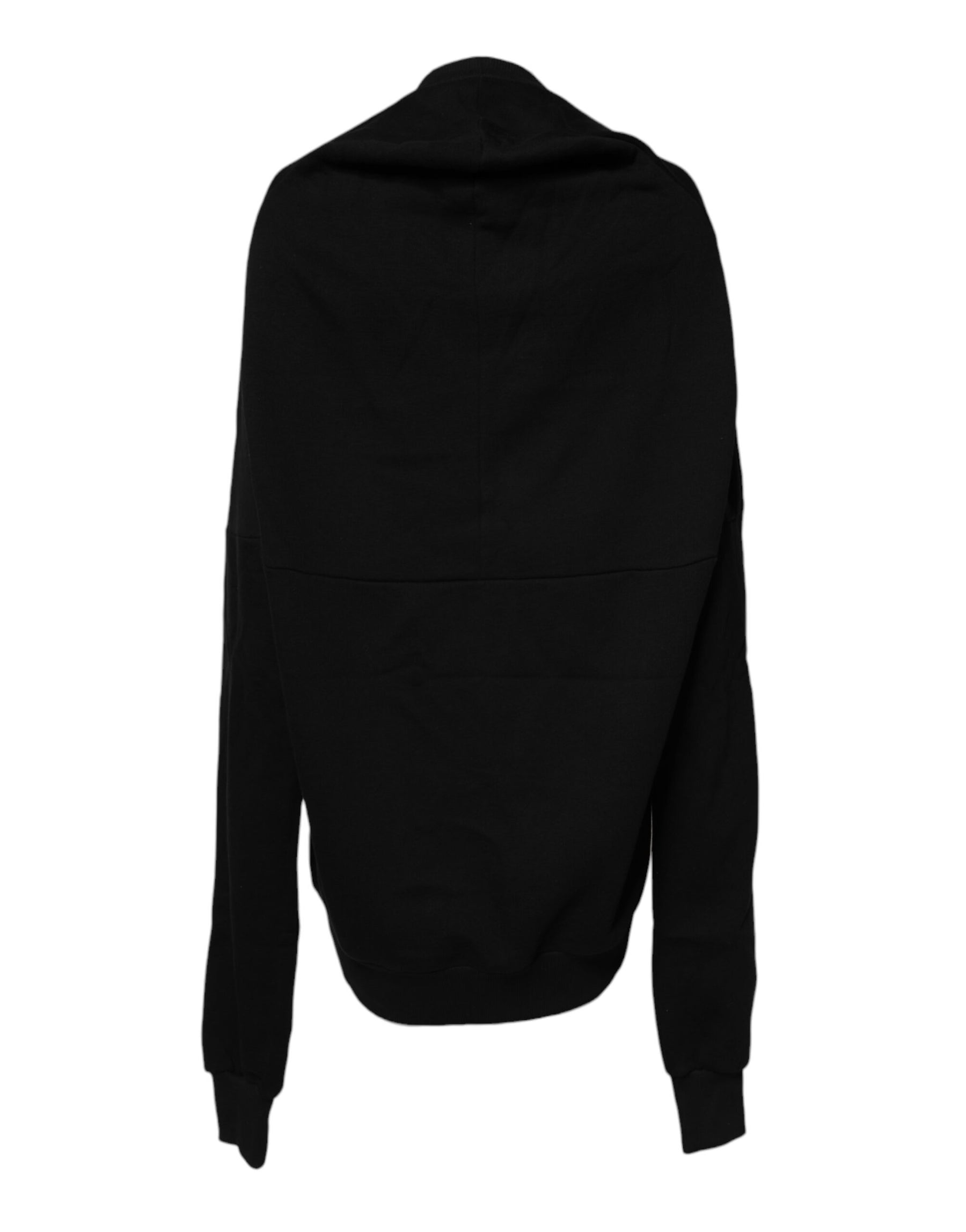 Dolce & Gabbana Black Cotton Crew Neck Sweatshirt Sweater | Regal Royce