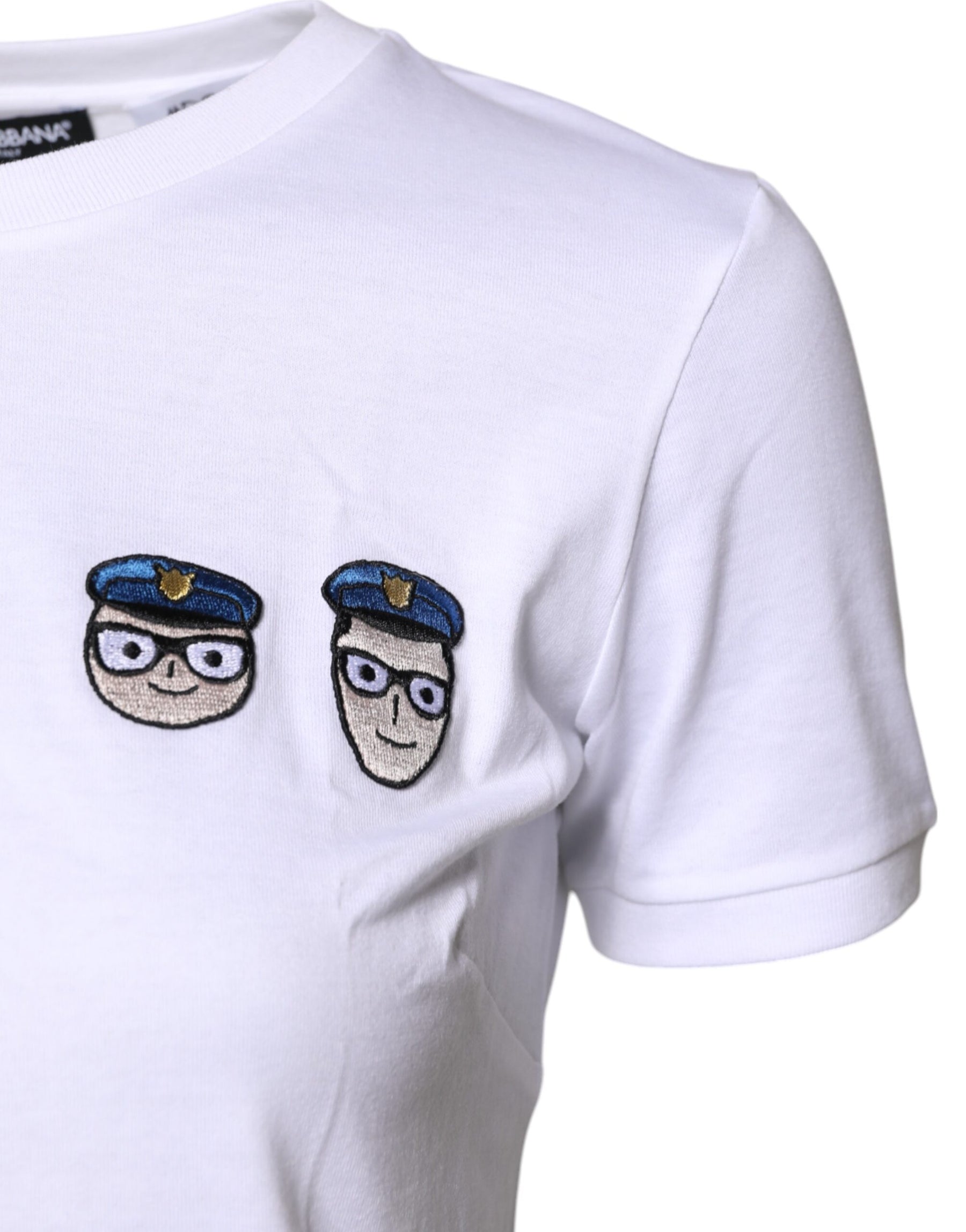 Dolce & Gabbana White #DGFamily Cotton Crew Neck T-shirt | Regal Royce