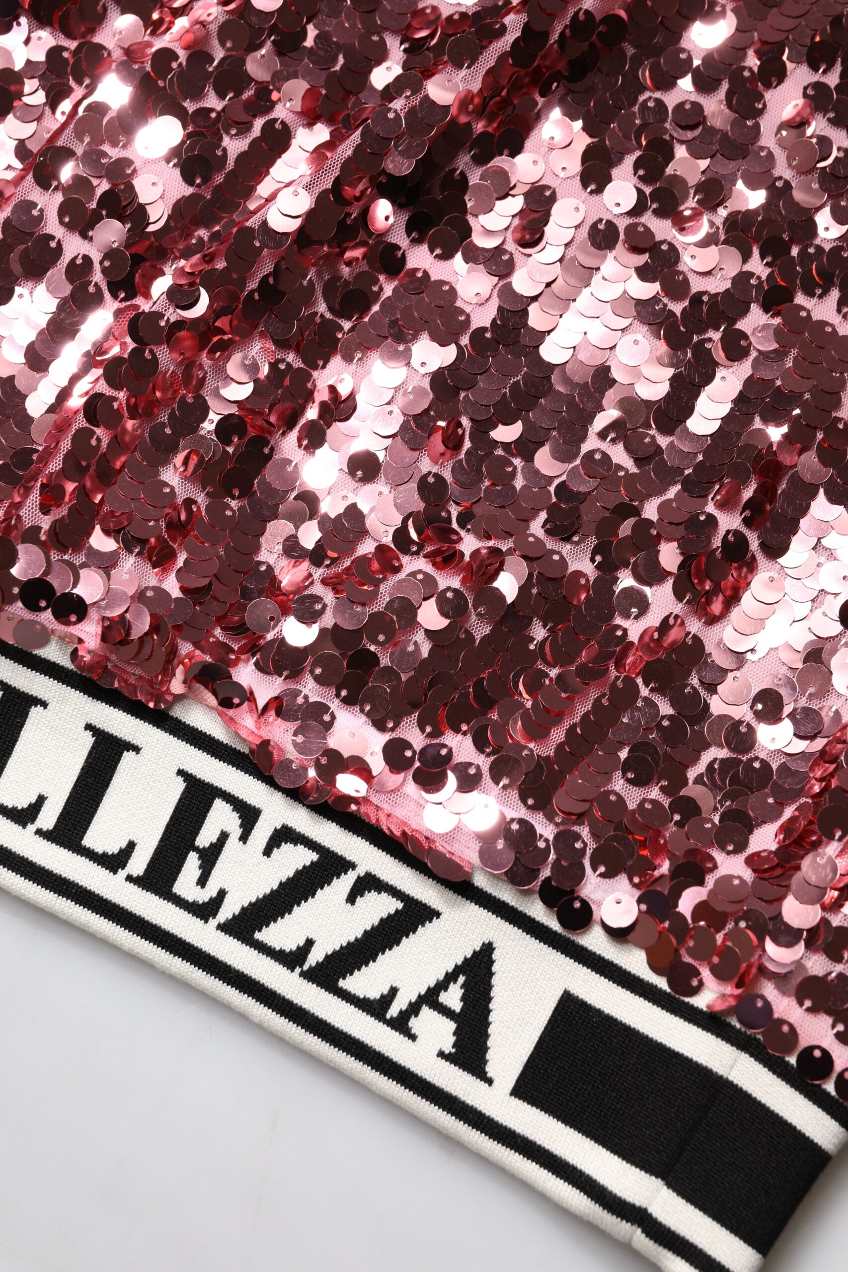 Dolce & Gabbana Pink DG Queen Sequin Pullover Sweater | Regal Royce