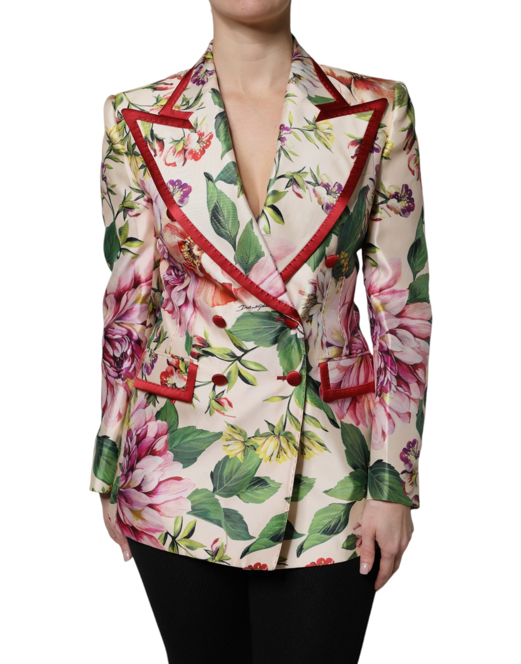 Dolce & Gabbana Multicolor Floral Double Breasted Jacket | Regal Royce