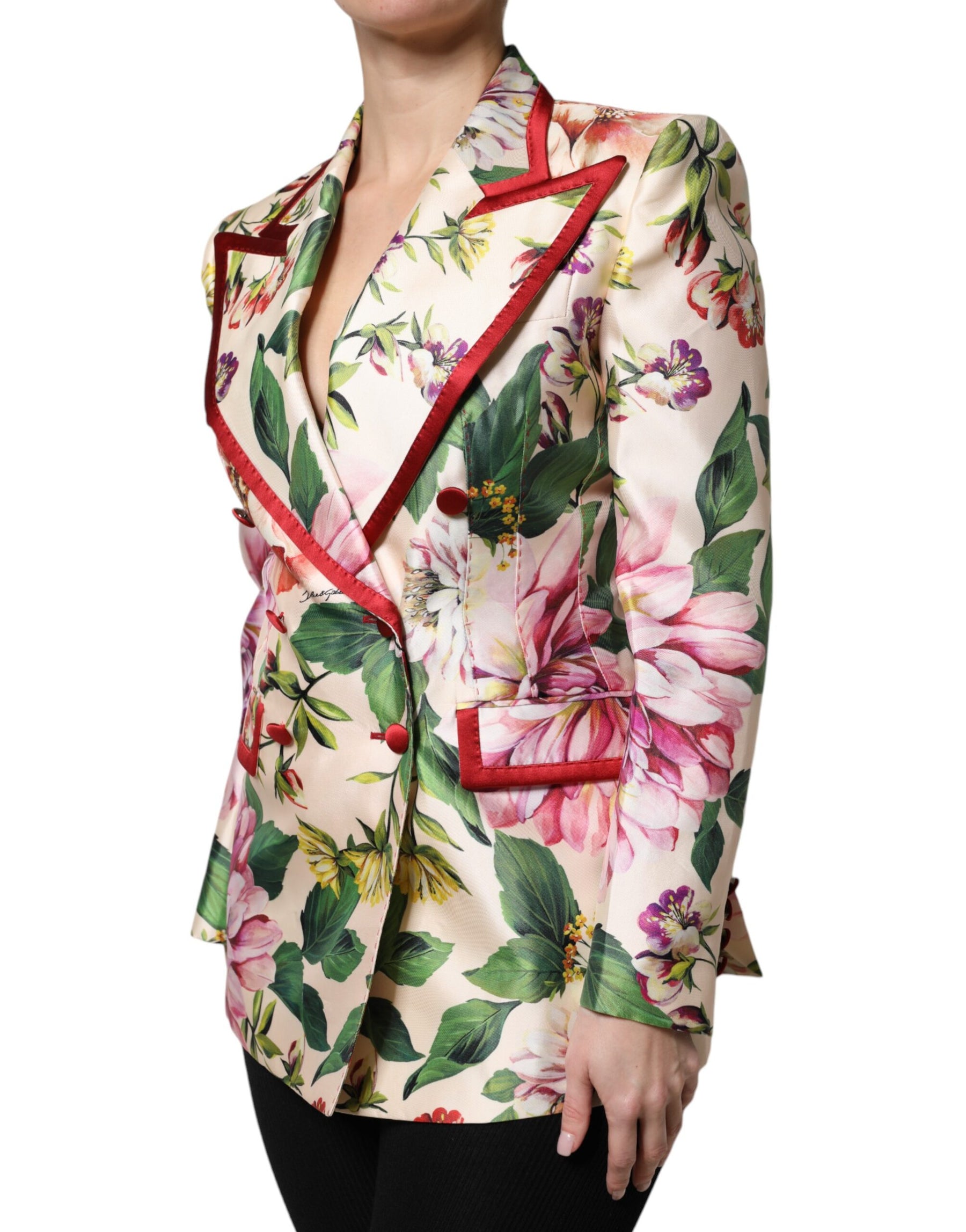 Dolce & Gabbana Multicolor Floral Double Breasted Jacket | Regal Royce