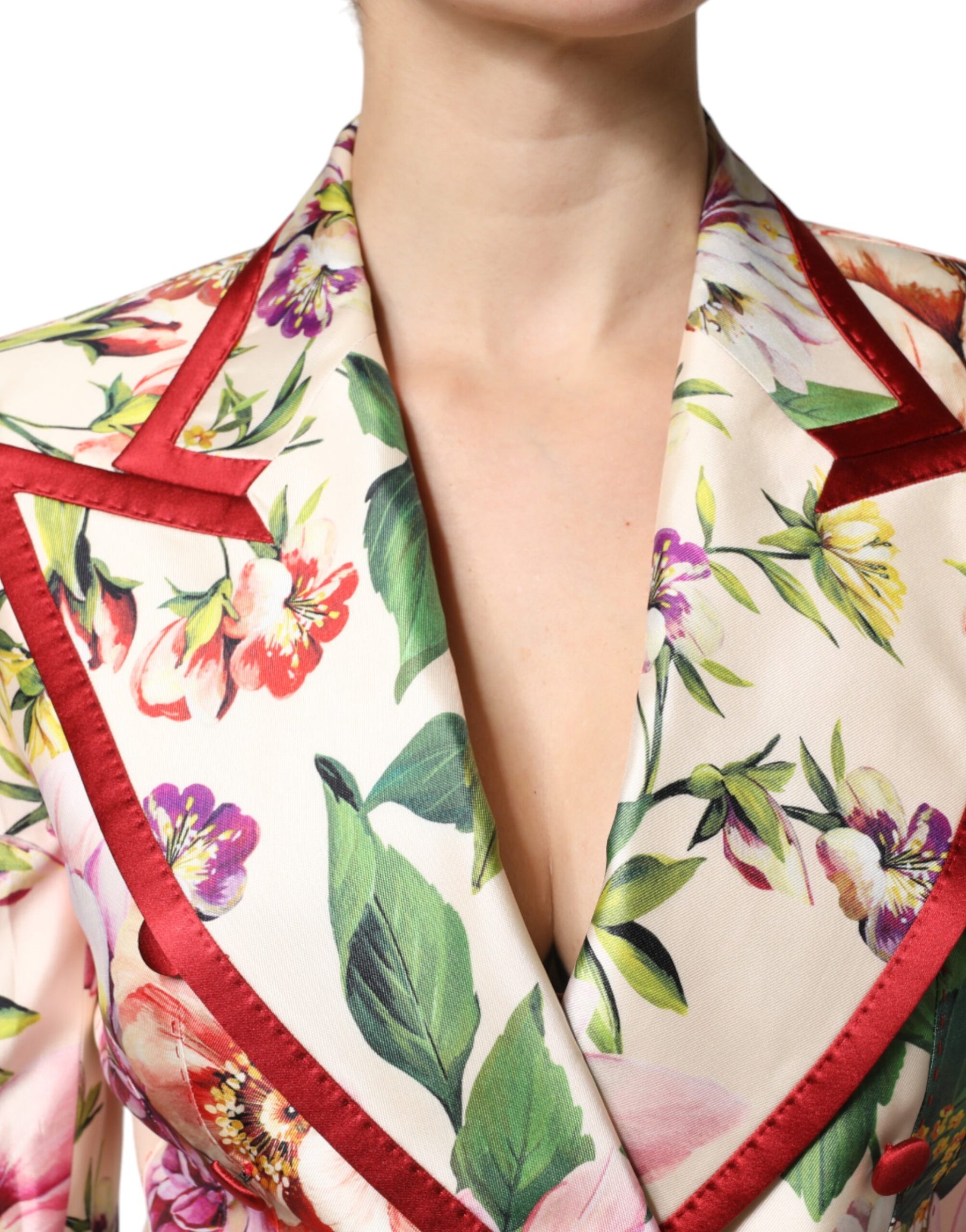 Dolce & Gabbana Multicolor Floral Double Breasted Jacket | Regal Royce
