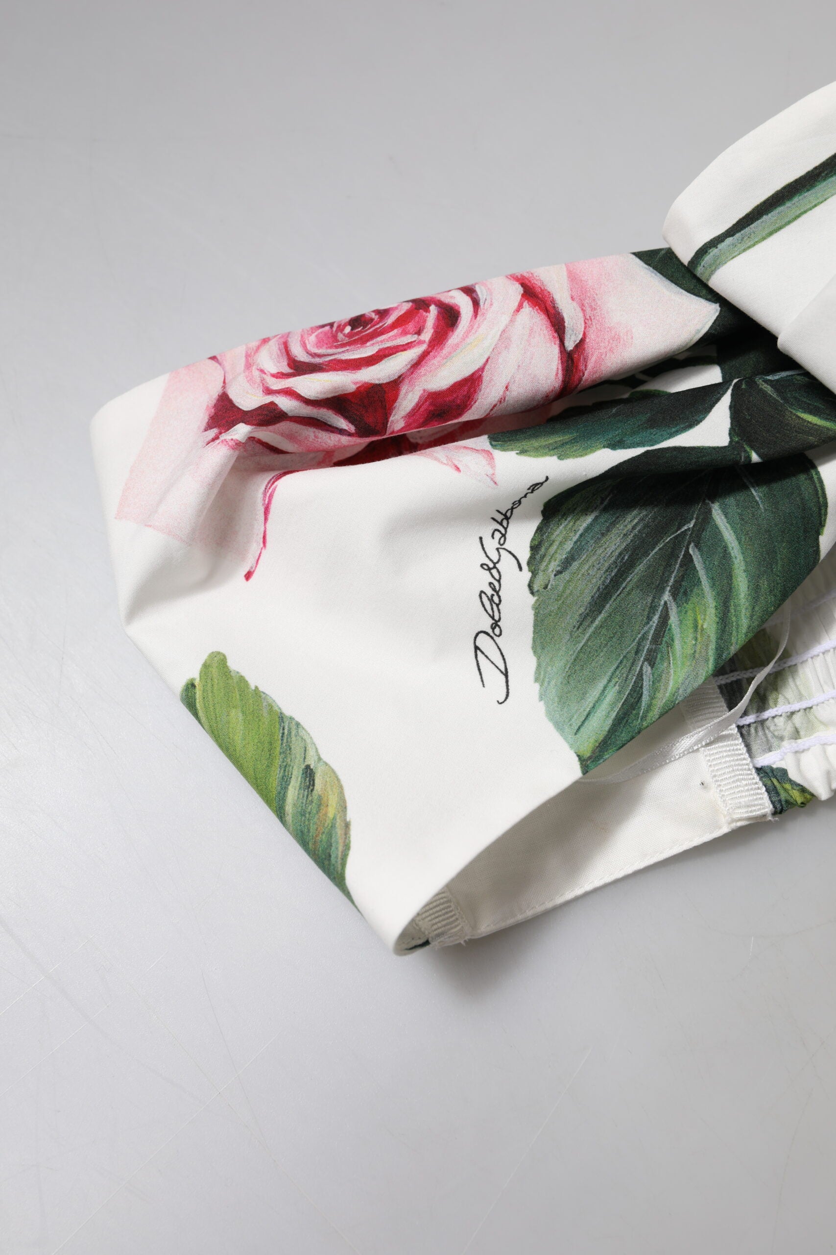 Dolce & Gabbana White Floral Print Cropped Bustier Corset Top | Regal Royce