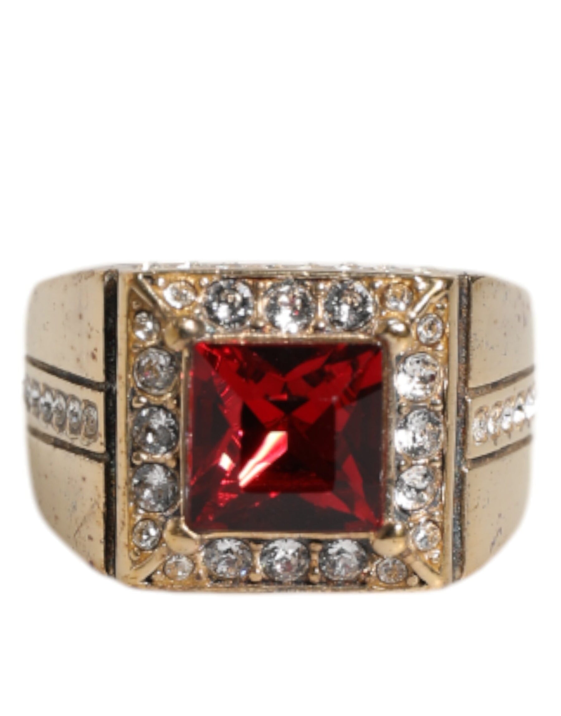 Dolce & Gabbana Gold Tone Sterling Silver 925 Crystals Ring | Regal Royce