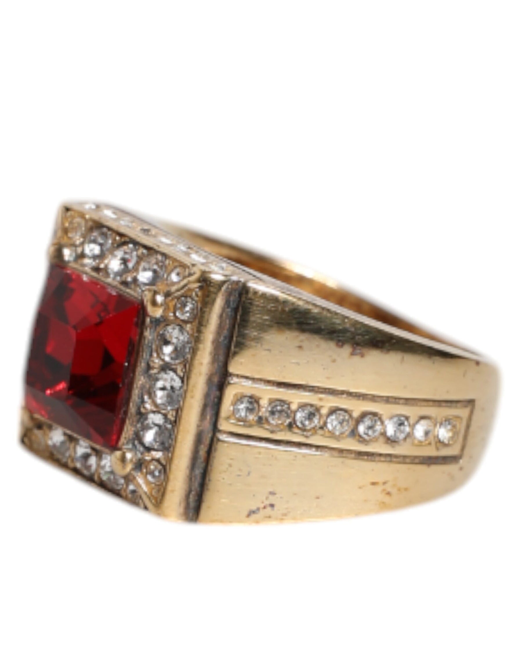 Dolce & Gabbana Gold Tone Sterling Silver 925 Crystals Ring | Regal Royce