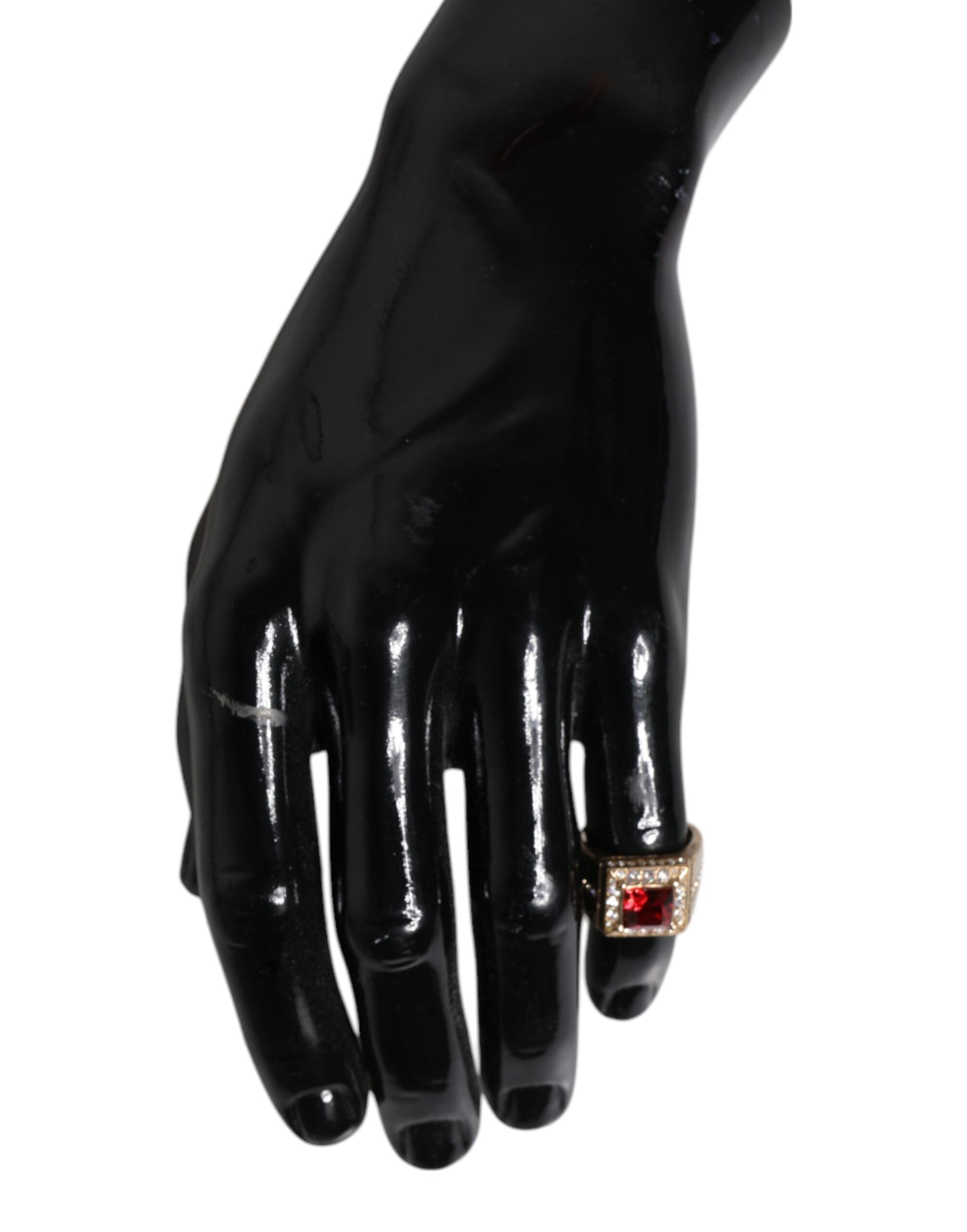 Dolce & Gabbana Gold Tone Sterling Silver 925 Crystals Ring | Regal Royce