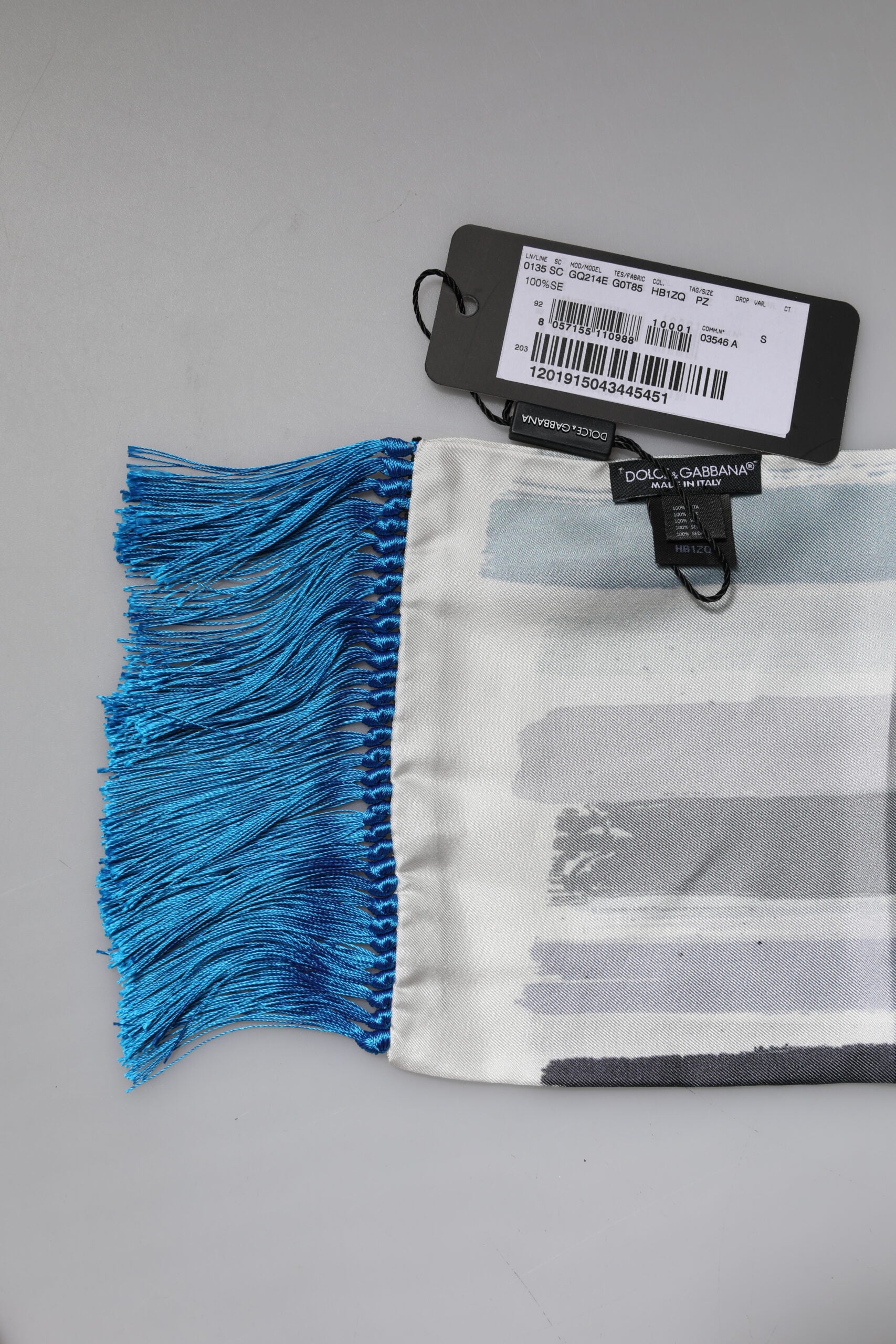 Dolce & Gabbana Multicolor Stripes Silk Fringes Neck Foulard Scarf | Regal Royce