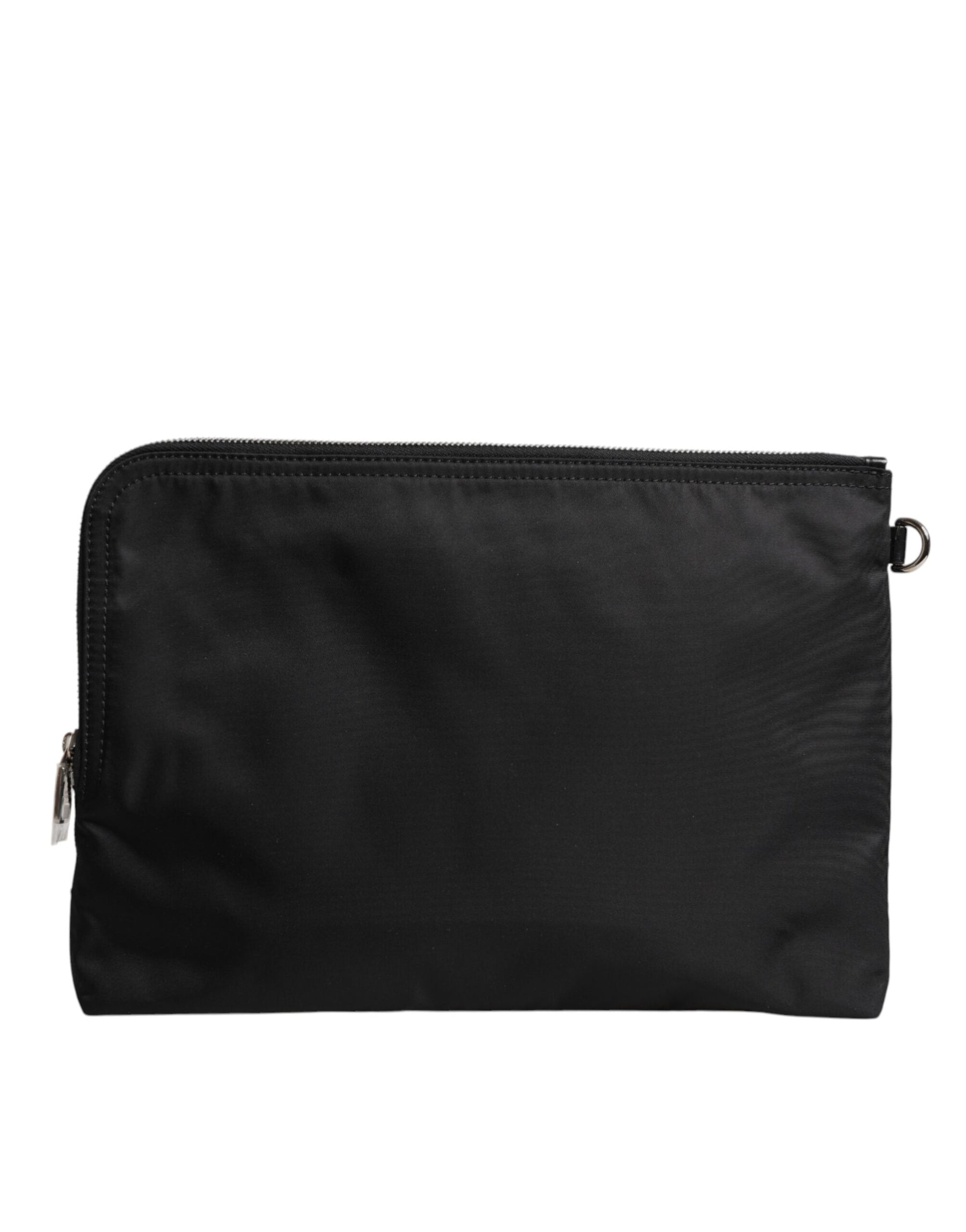 Dolce & Gabbana Black DG Milano Print Nylon Pouch Clutch Bag | Regal Royce