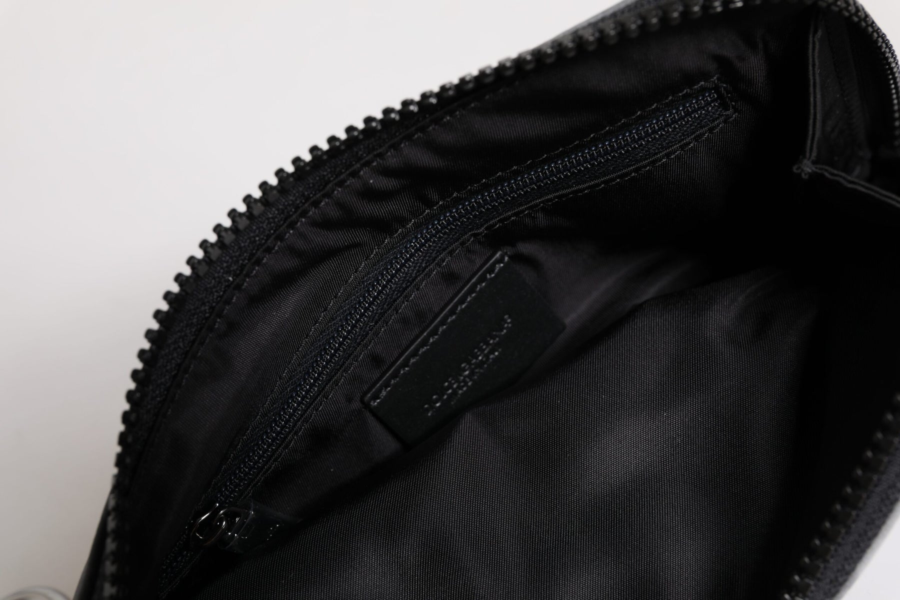 Dolce & Gabbana Black Gray Camouflage Logo Plaque Keyring Pouch Bag | Regal Royce