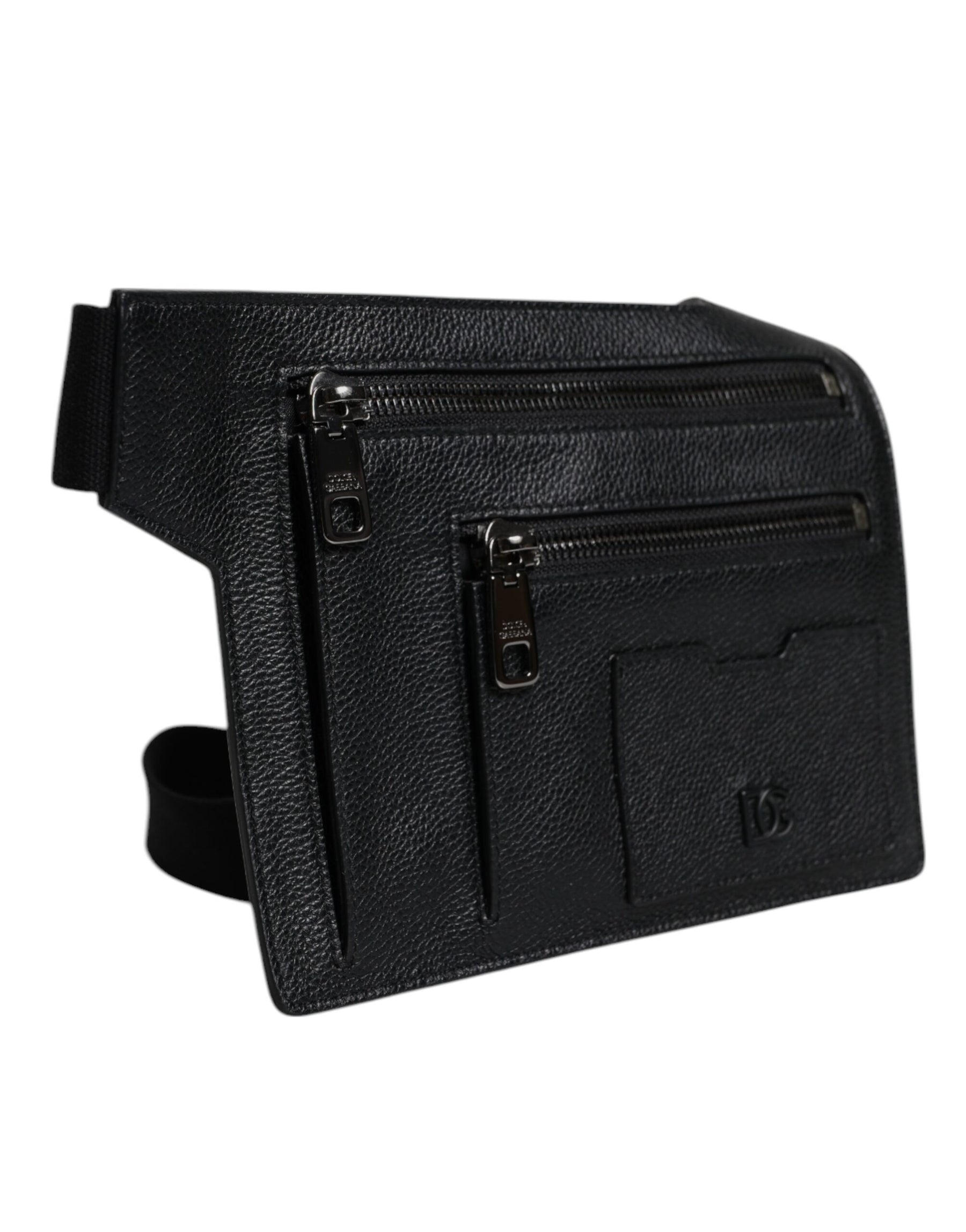 Dolce & Gabbana Black Calfskin Leather Messenger Crossbody Bag | Regal Royce