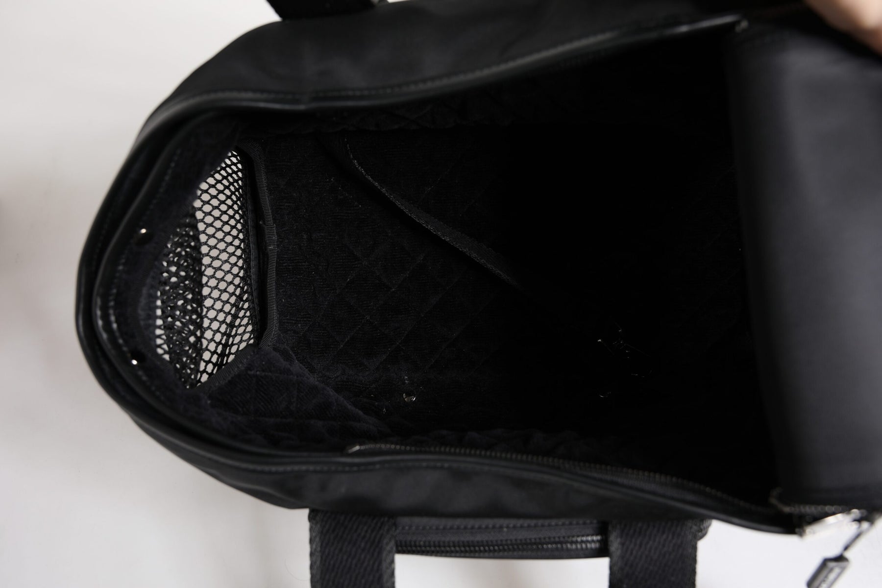 Dolce & Gabbana Black Shoulder Strap Pet Carry Logo Plaque Bag | Regal Royce