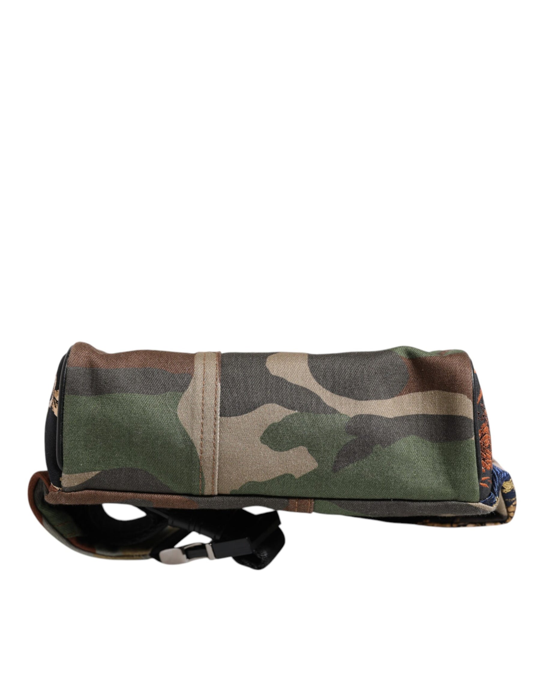 Dolce & Gabbana Multicolor Camouflage Patchwork Logo Waist Fanny Pack Bag | Regal Royce