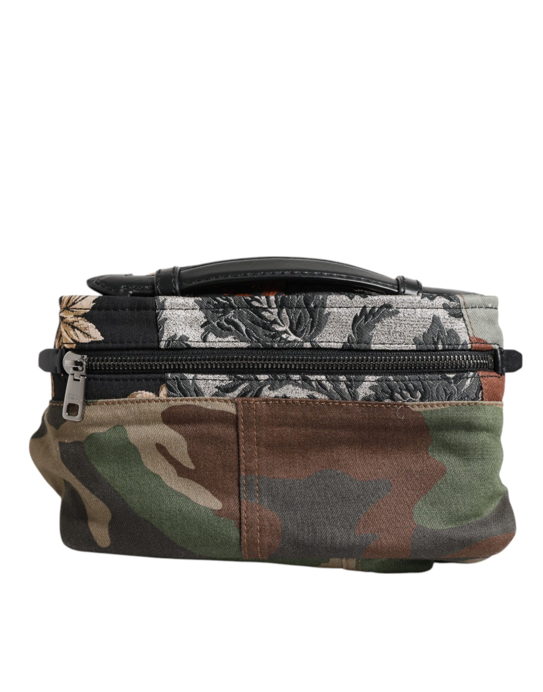 Dolce & Gabbana Multicolor Camouflage Patchwork Logo Waist Fanny Pack Bag | Regal Royce