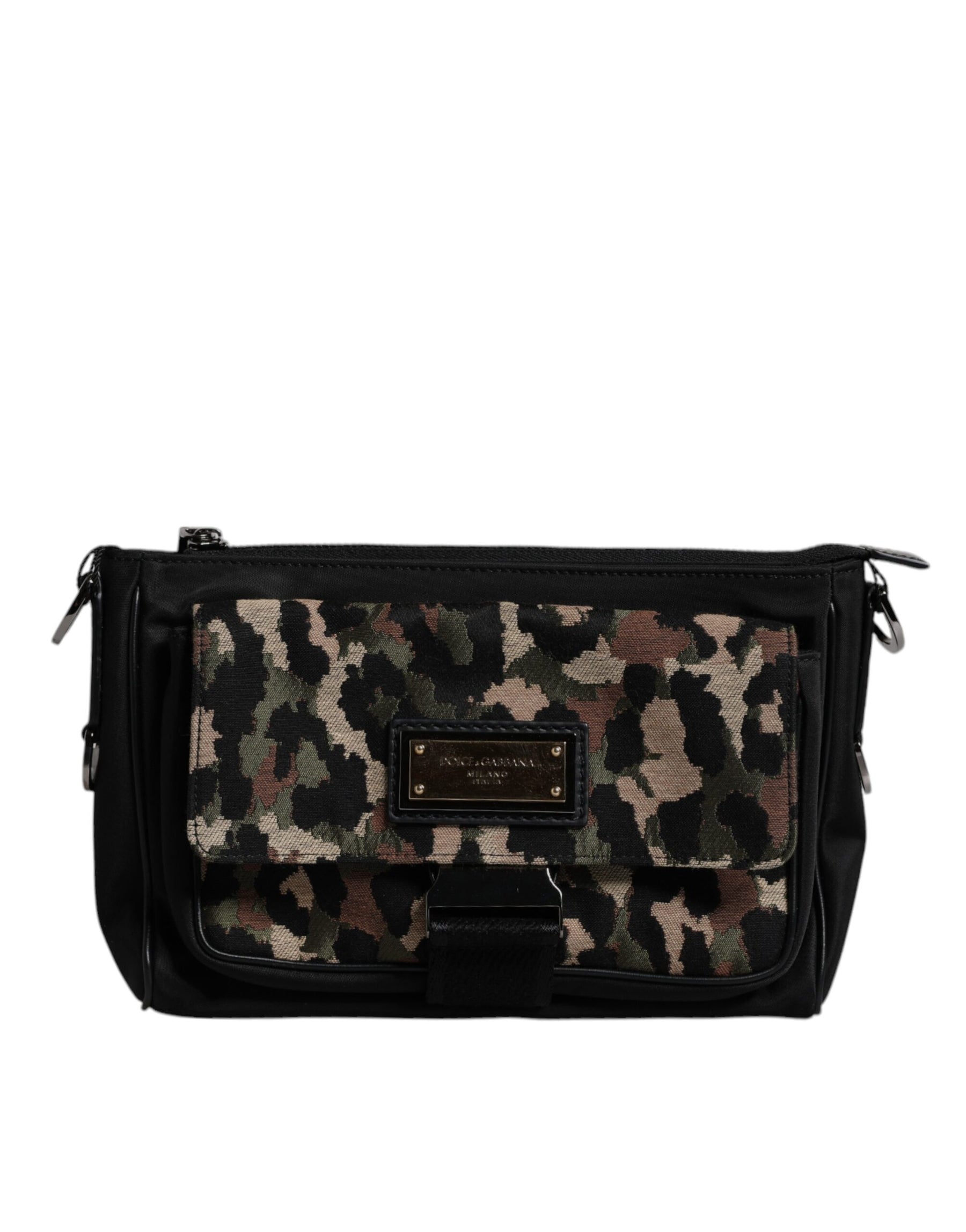Dolce & Gabbana Multicolor Leopard Jacquard Crossbody Bag | Regal Royce