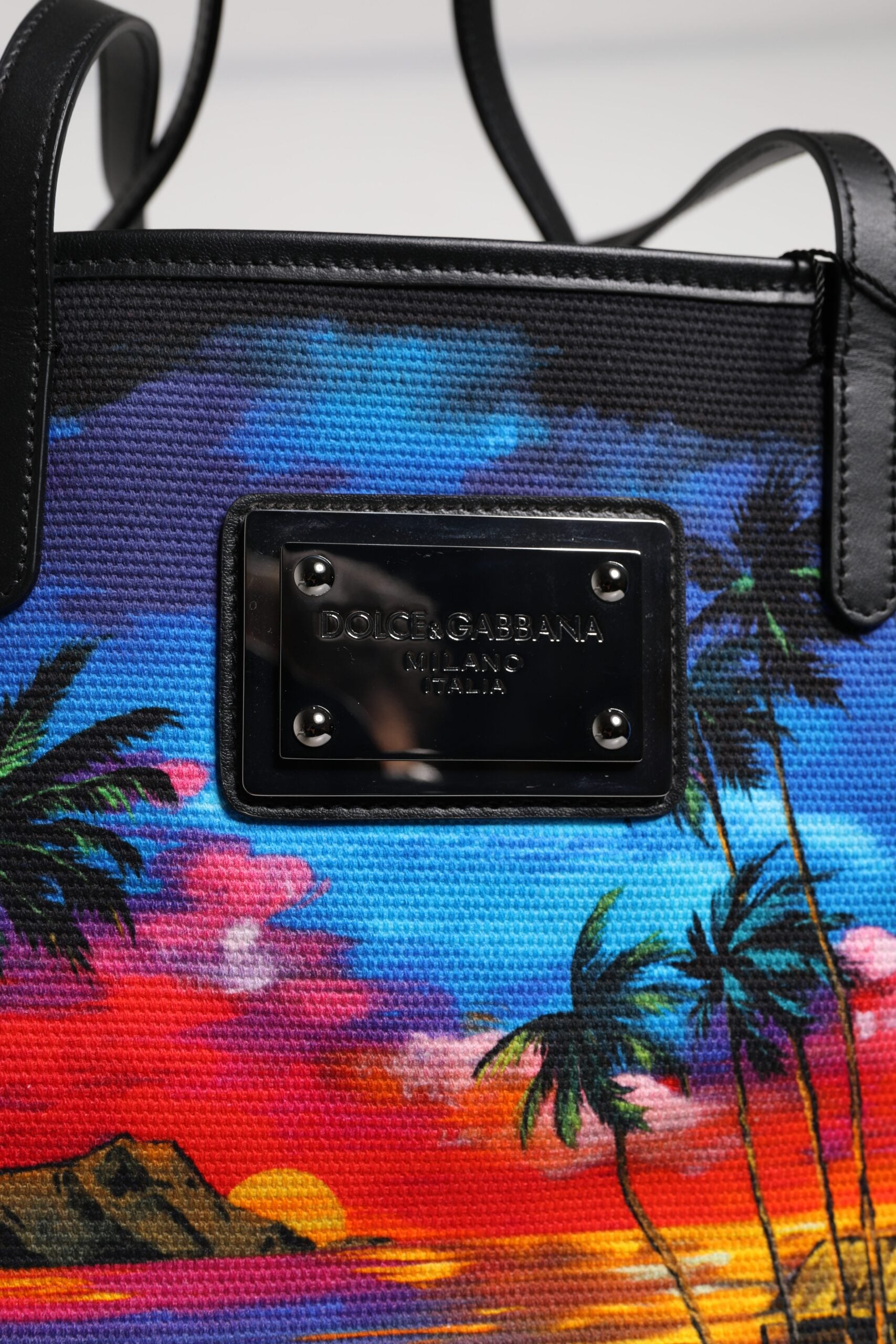 Dolce & Gabbana Multicolor Graphic Printed Top Handle Shopping Tote Bag | Regal Royce