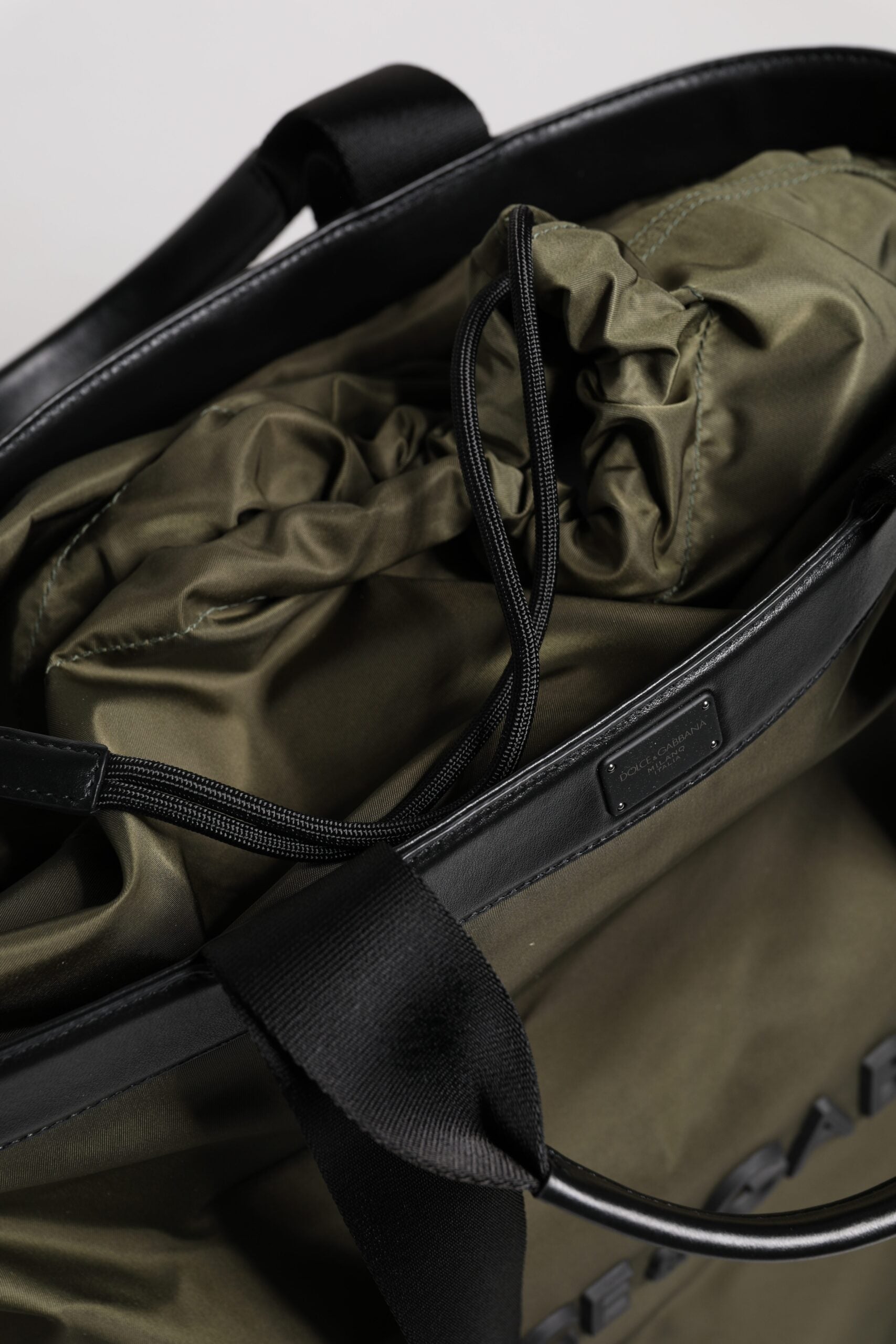 Dolce & Gabbana Military Green Nylon Shoulder Strap Tote Bag | Regal Royce