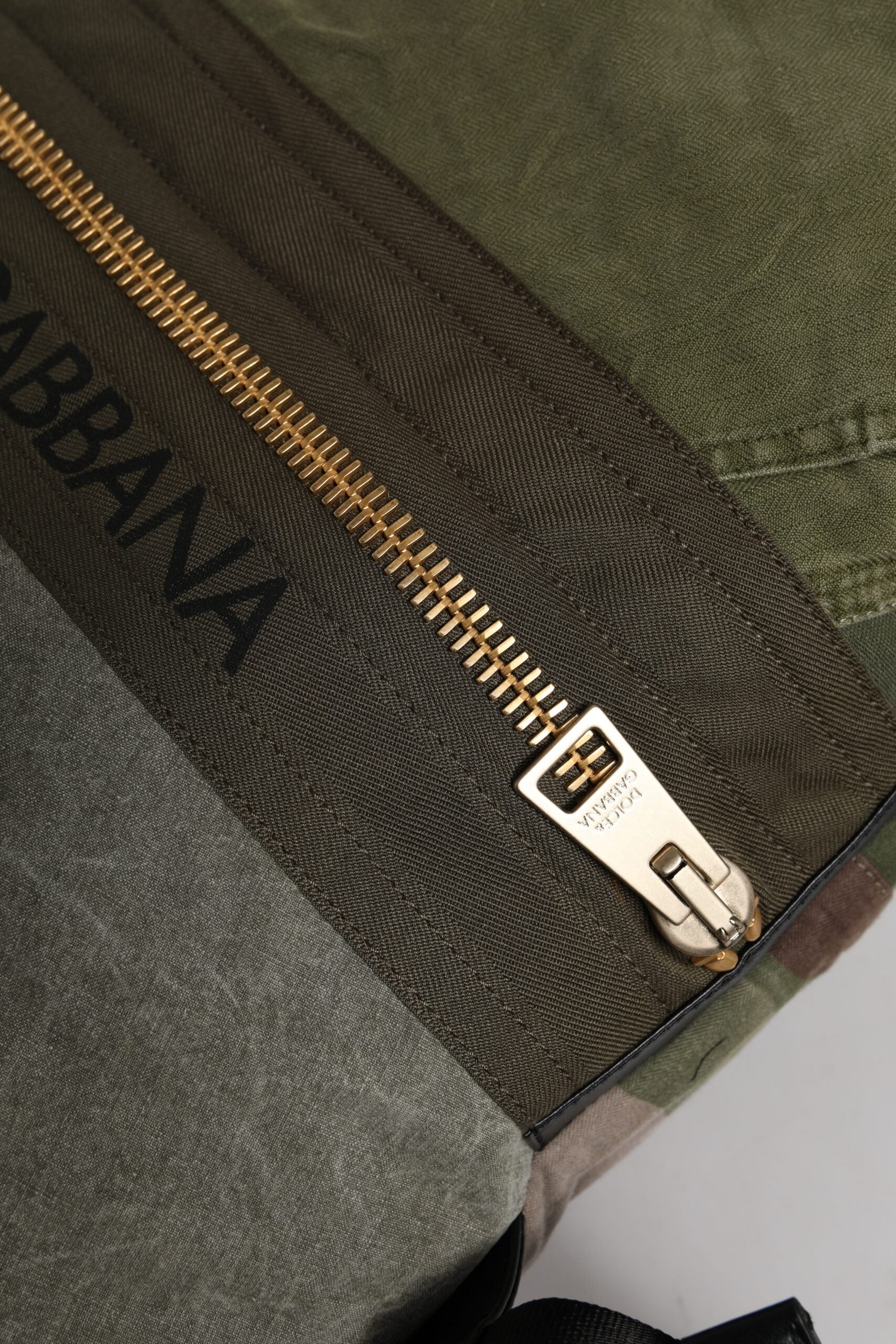 Dolce & Gabbana Military Green Patchwork Rucksack Backpack Bag | Regal Royce