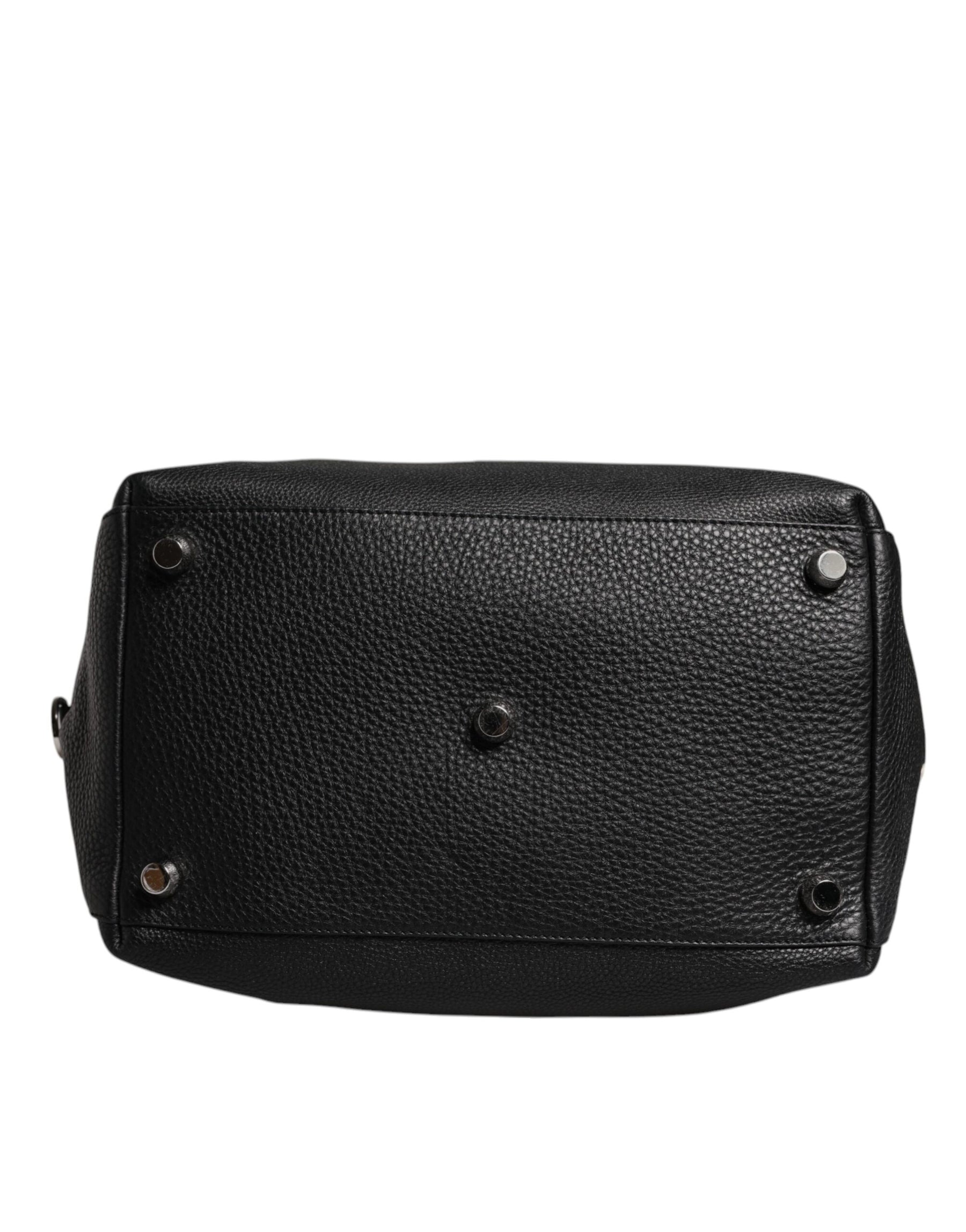 Dolce & Gabbana Black Calfskin Leather Hand Shoulder Duffle Bag | Regal Royce