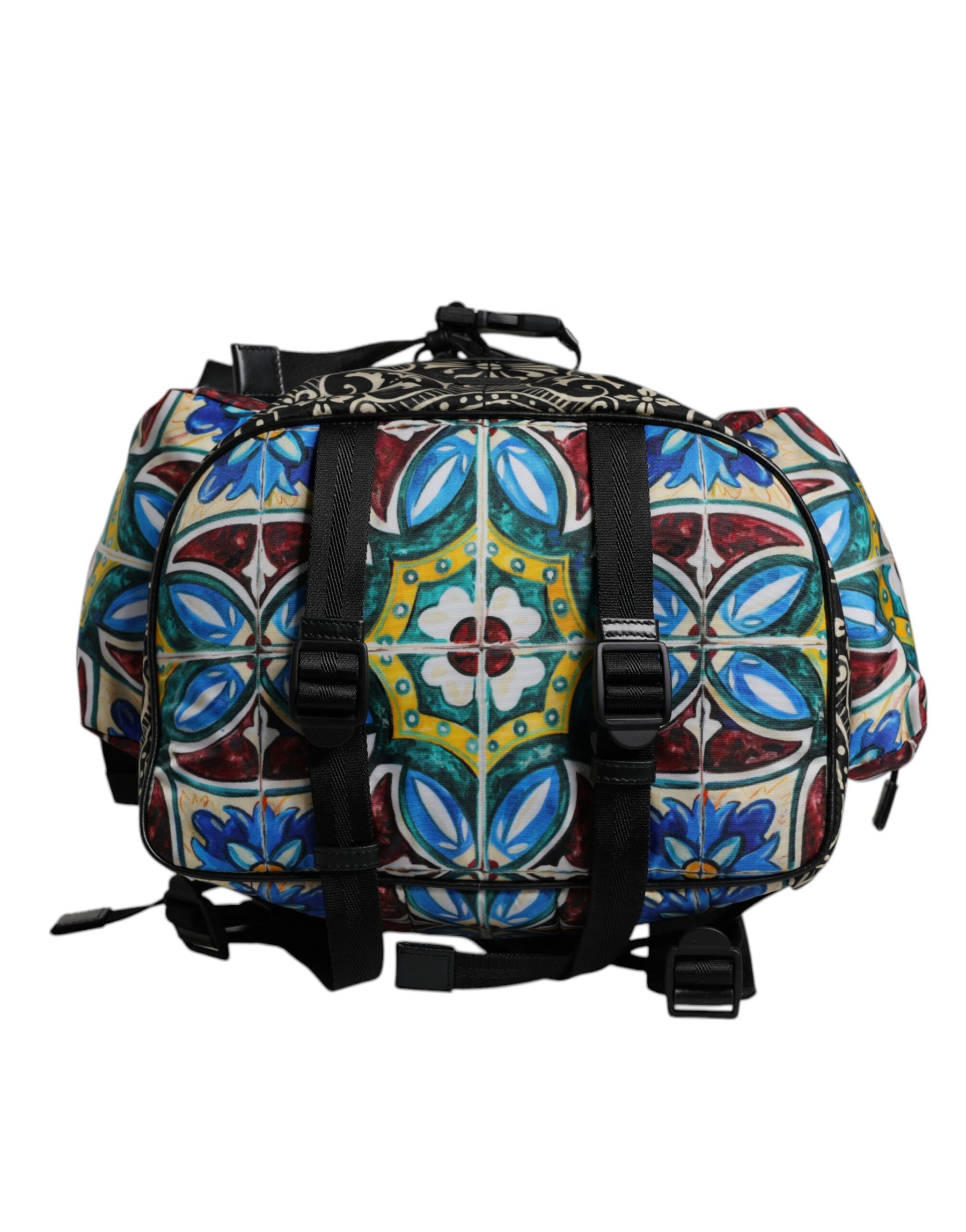 Dolce & Gabbana Multicolor Maiolica Print Nylon Backpack Bag | Regal Royce