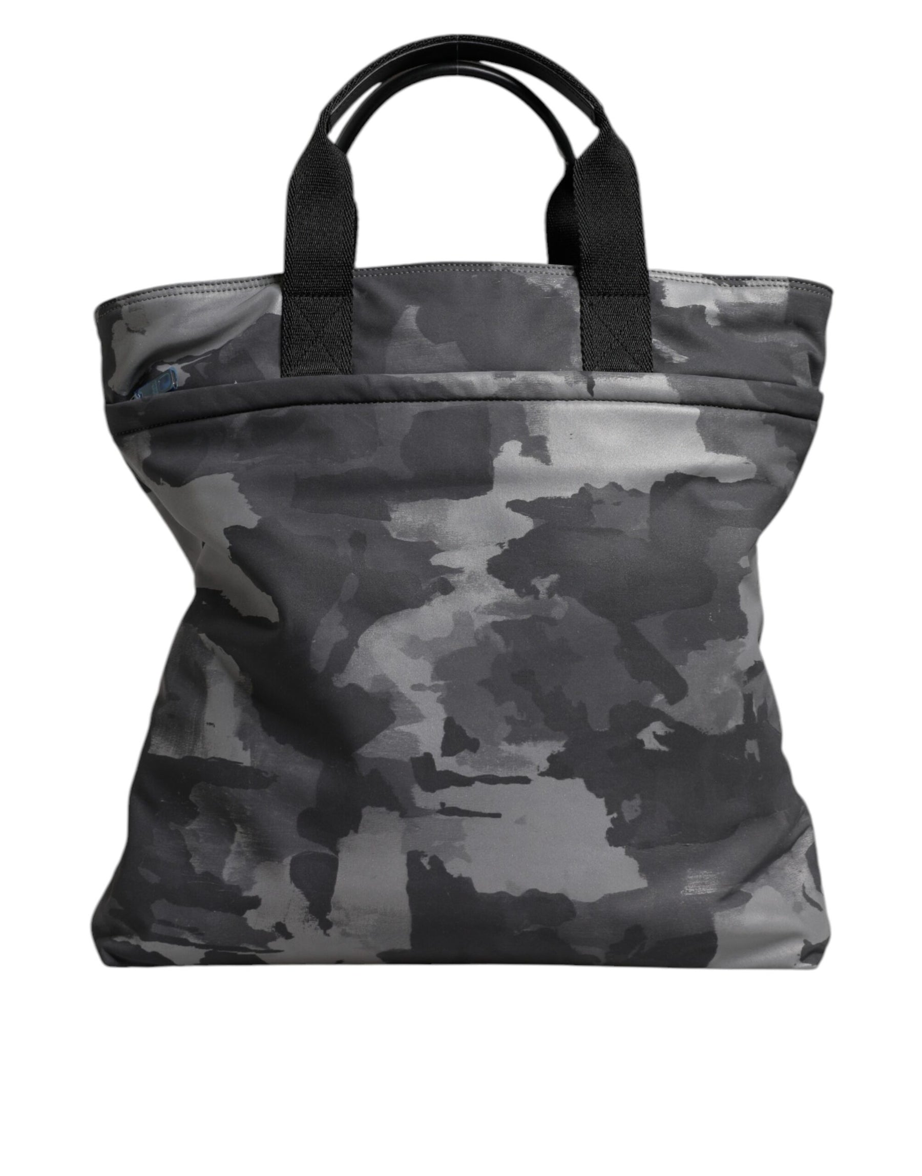 Dolce & Gabbana Gray Camo Cotton Multiple Compartments Tote Bag | Regal Royce