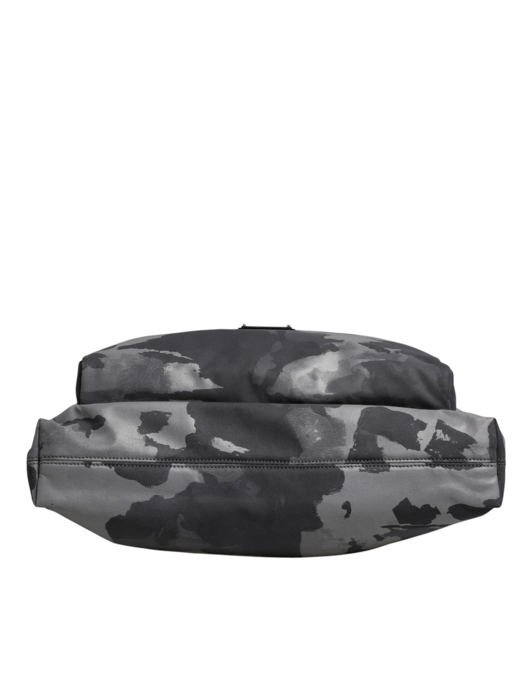 Dolce & Gabbana Gray Camo Cotton Multiple Compartments Tote Bag | Regal Royce