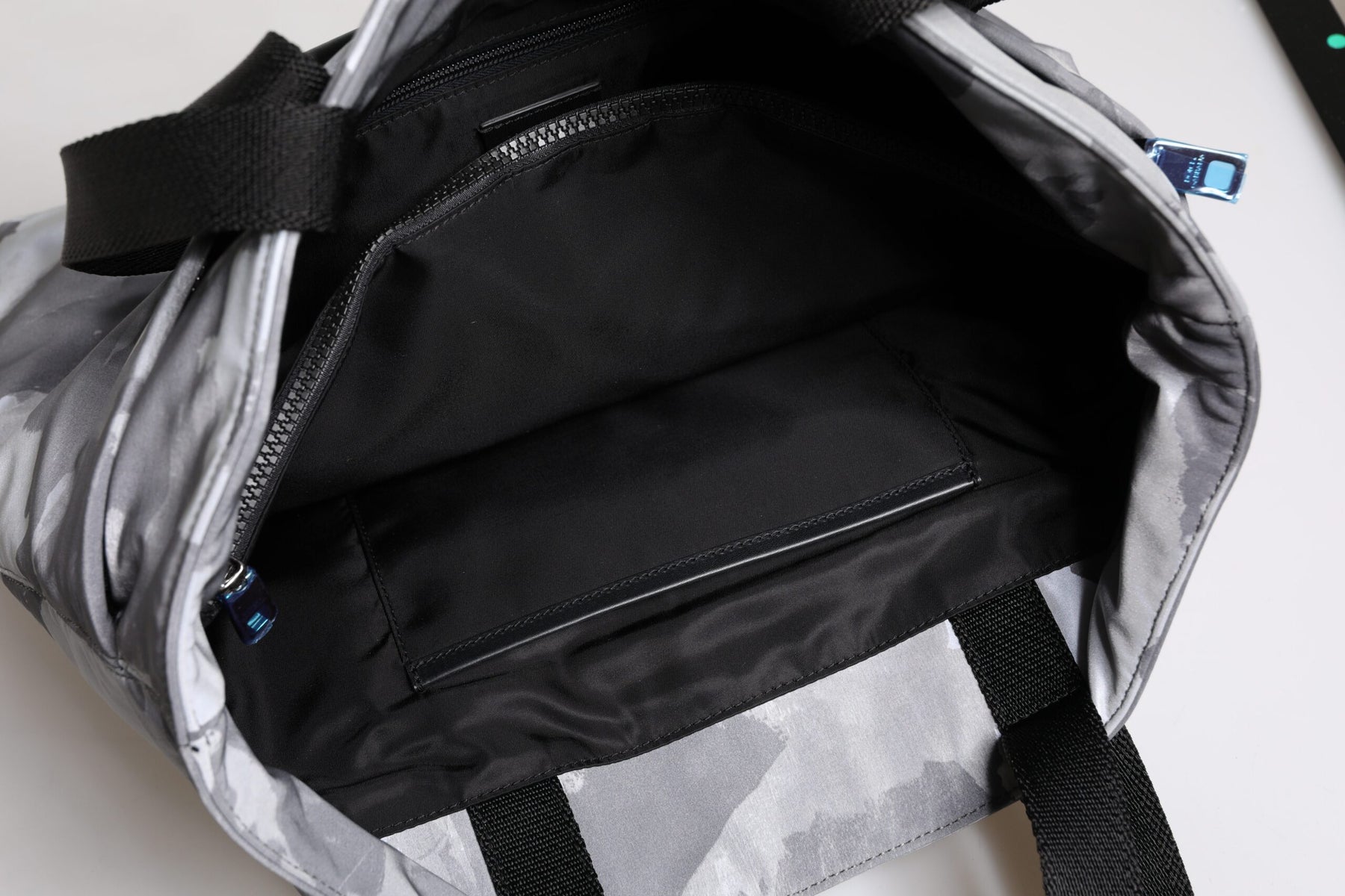 Dolce & Gabbana Gray Camo Cotton Multiple Compartments Tote Bag | Regal Royce