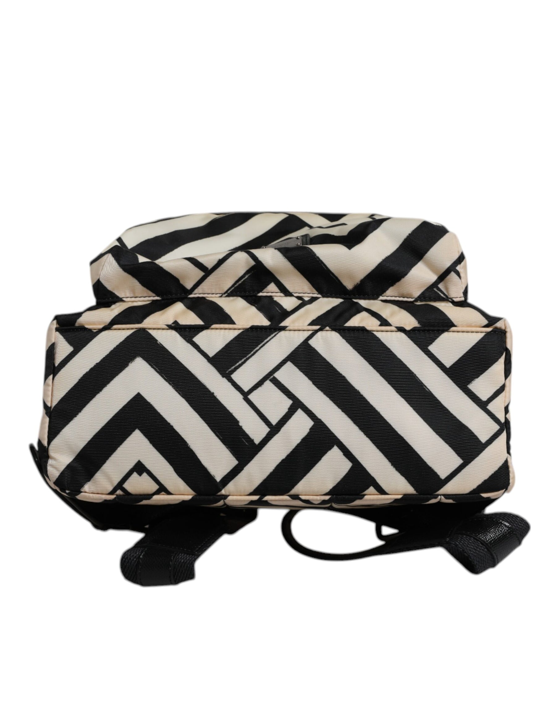 Dolce & Gabbana Black White Nylon Leather Travel Back Pack Bag | Regal Royce