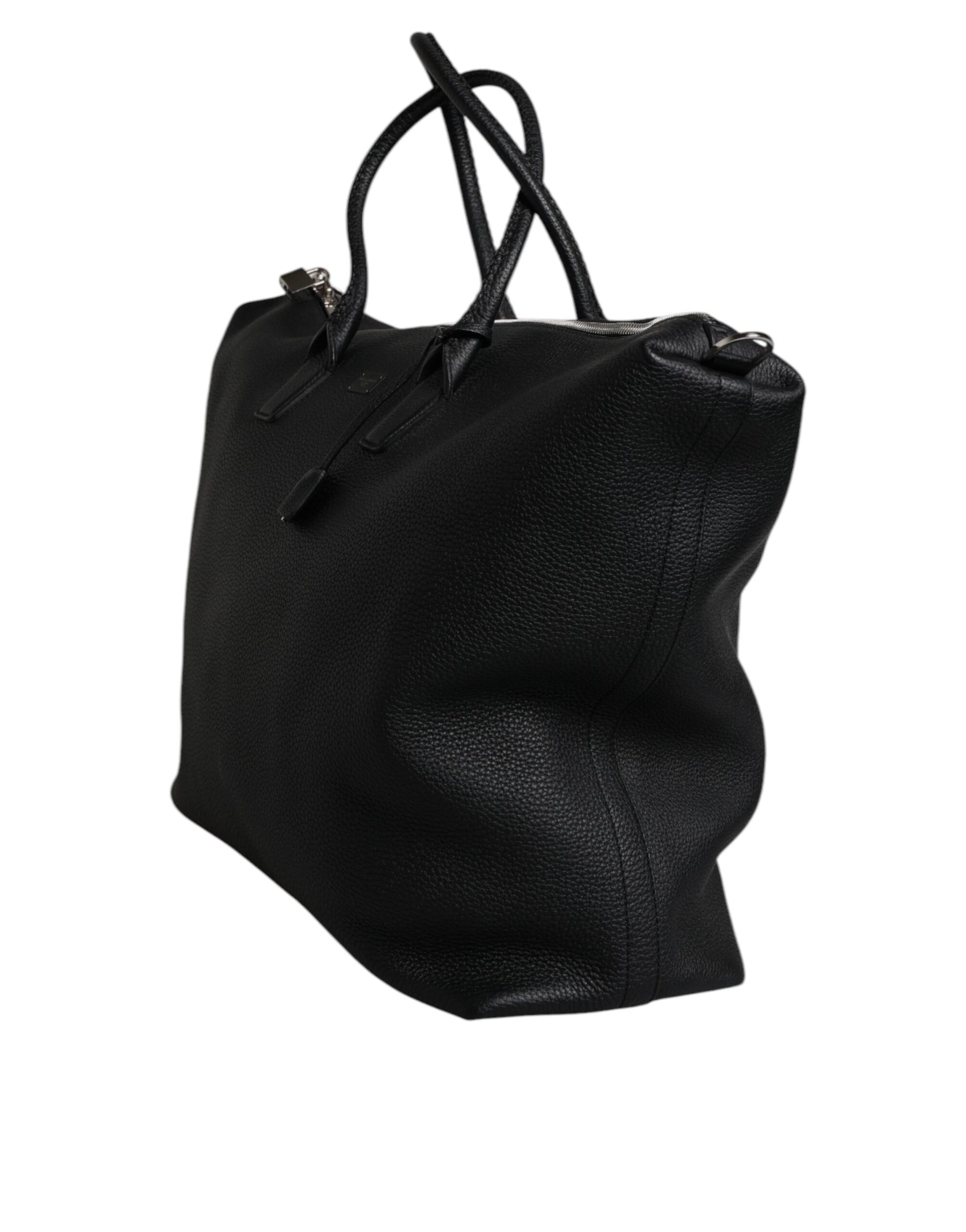 Dolce & Gabbana Black Calfskin Leather Hand Shoulder Duffle Bag | Regal Royce
