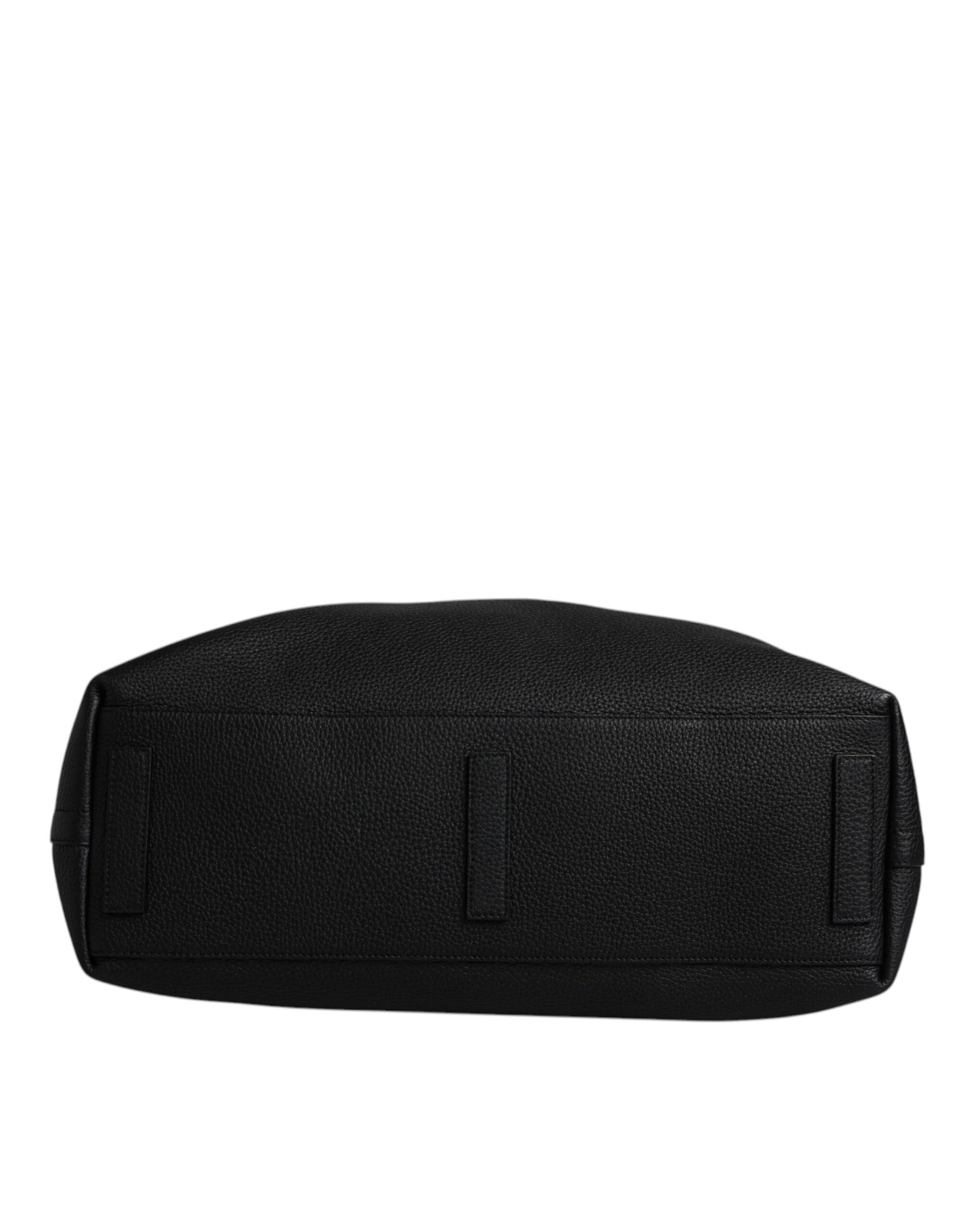 Dolce & Gabbana Black Calfskin Leather Hand Shoulder Duffle Bag | Regal Royce