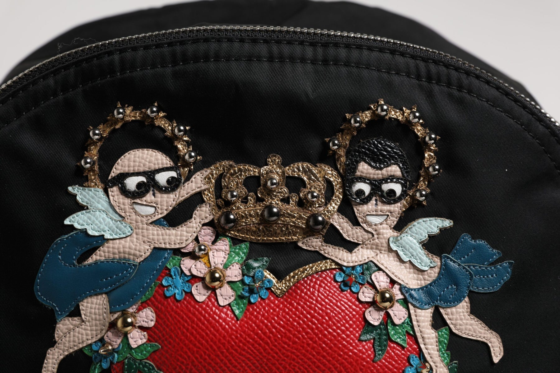 Dolce & Gabbana Black Nylon #DGFAMILY Embellished Backpack VULCANO Bag | Regal Royce