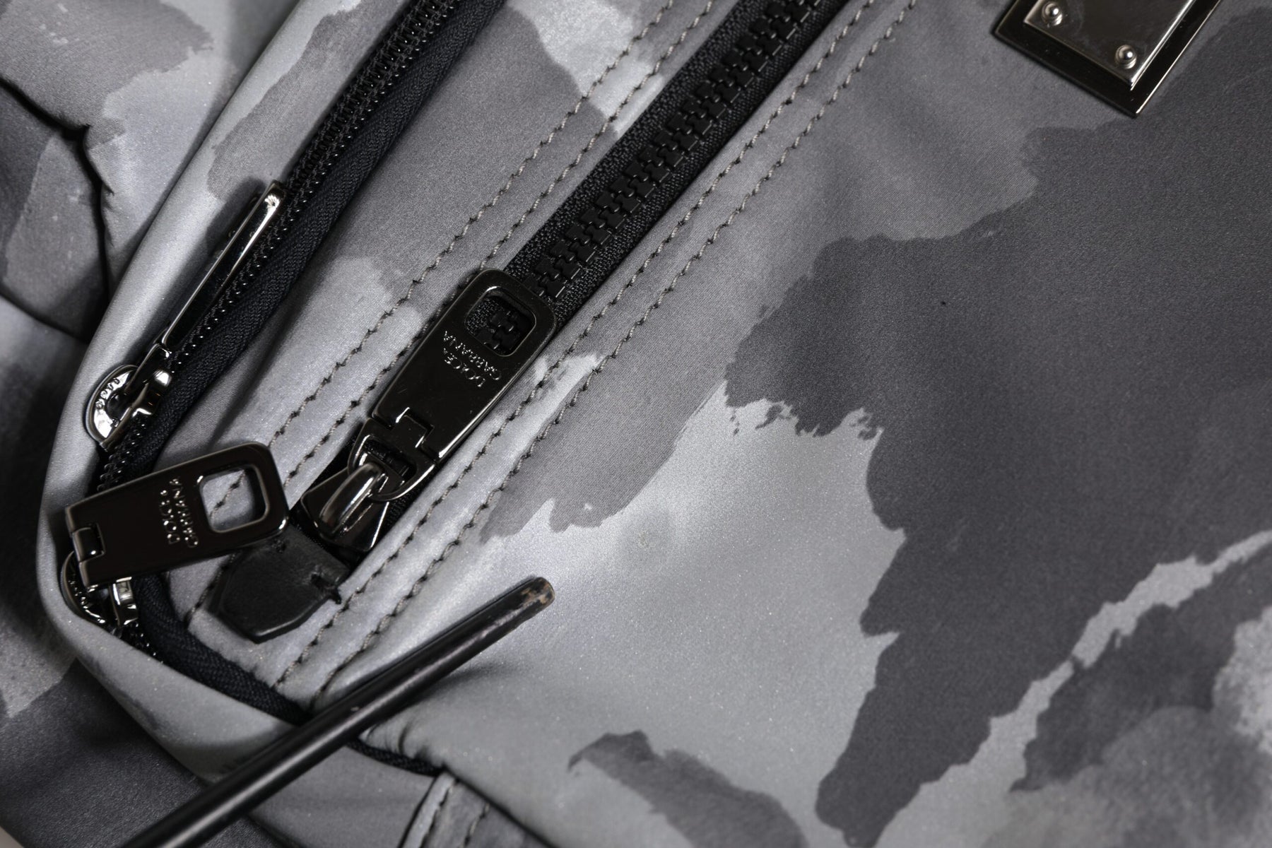 Dolce & Gabbana Black Camouflage Shoulder Strap Logo Plaque Bag | Regal Royce