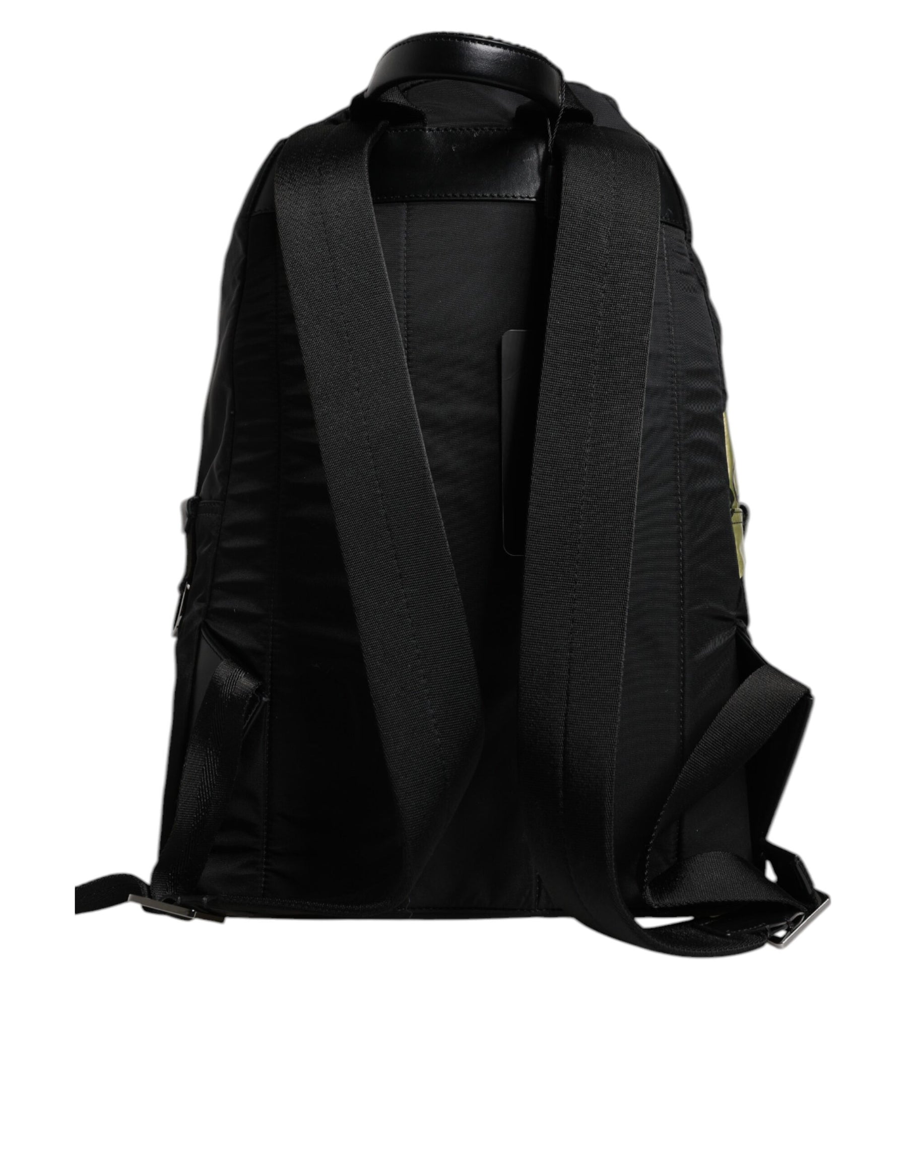 Dolce & Gabbana Black Logo Tape Polyamide School Travel Backpack Bag | Regal Royce