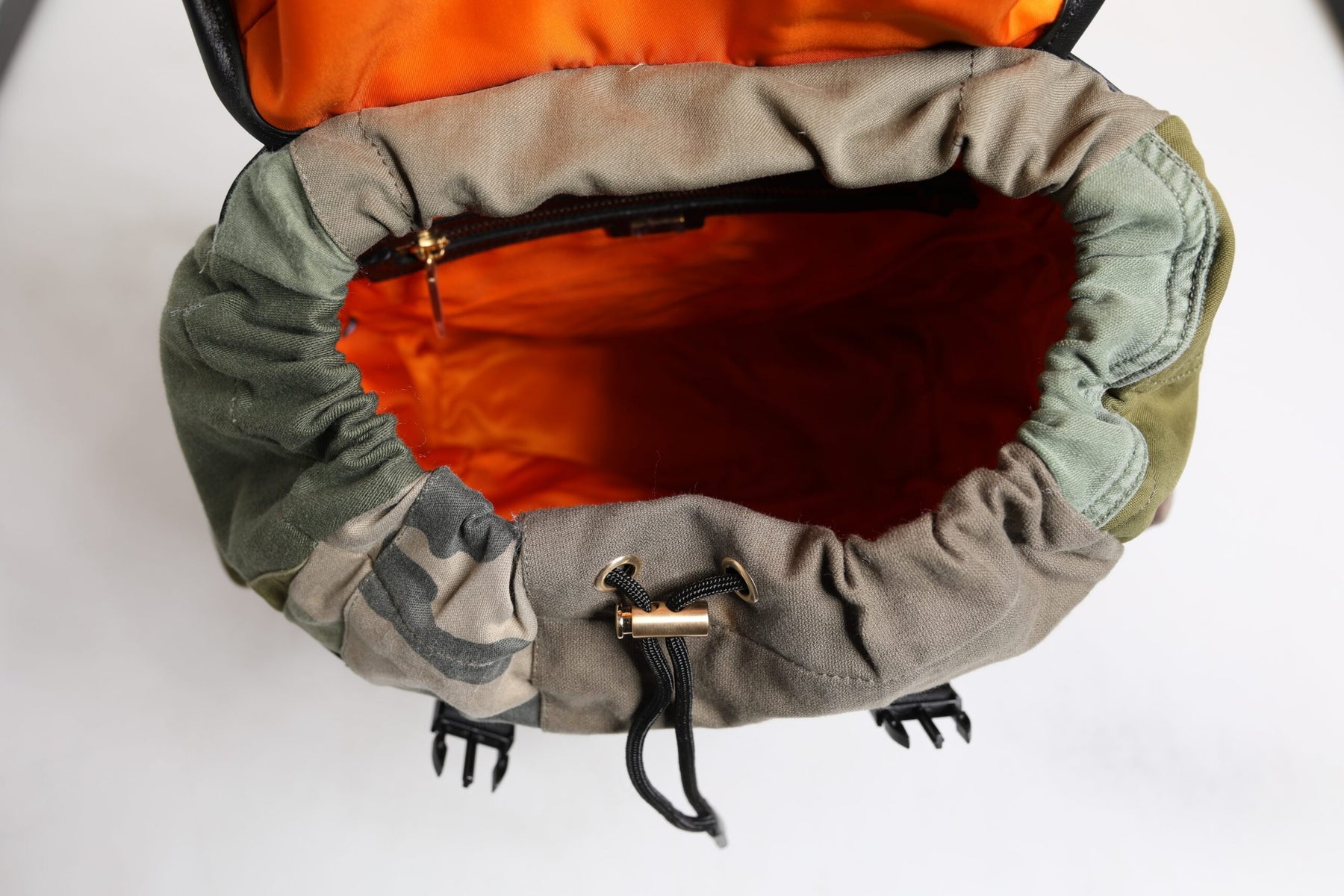 Dolce & Gabbana Military Green Patchwork Travel Backpack Bag | Regal Royce