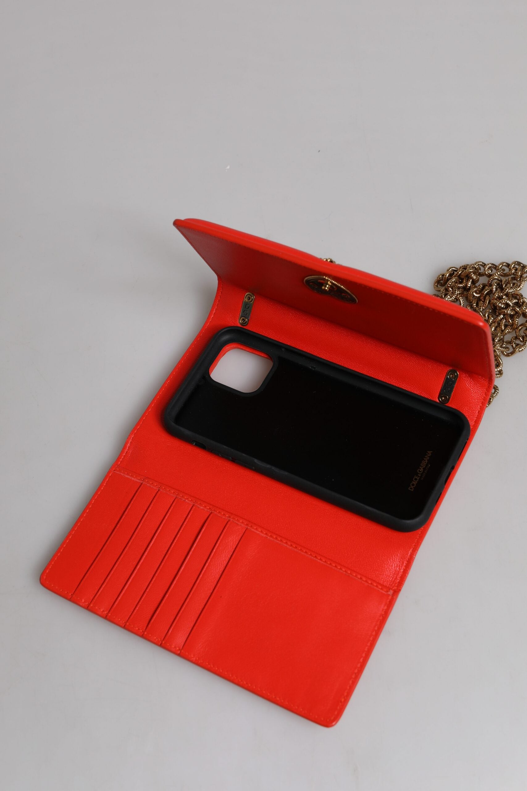 Dolce & Gabbana Red Quilted Devotion Crossbody Chain Phone Cover Bag | Regal Royce