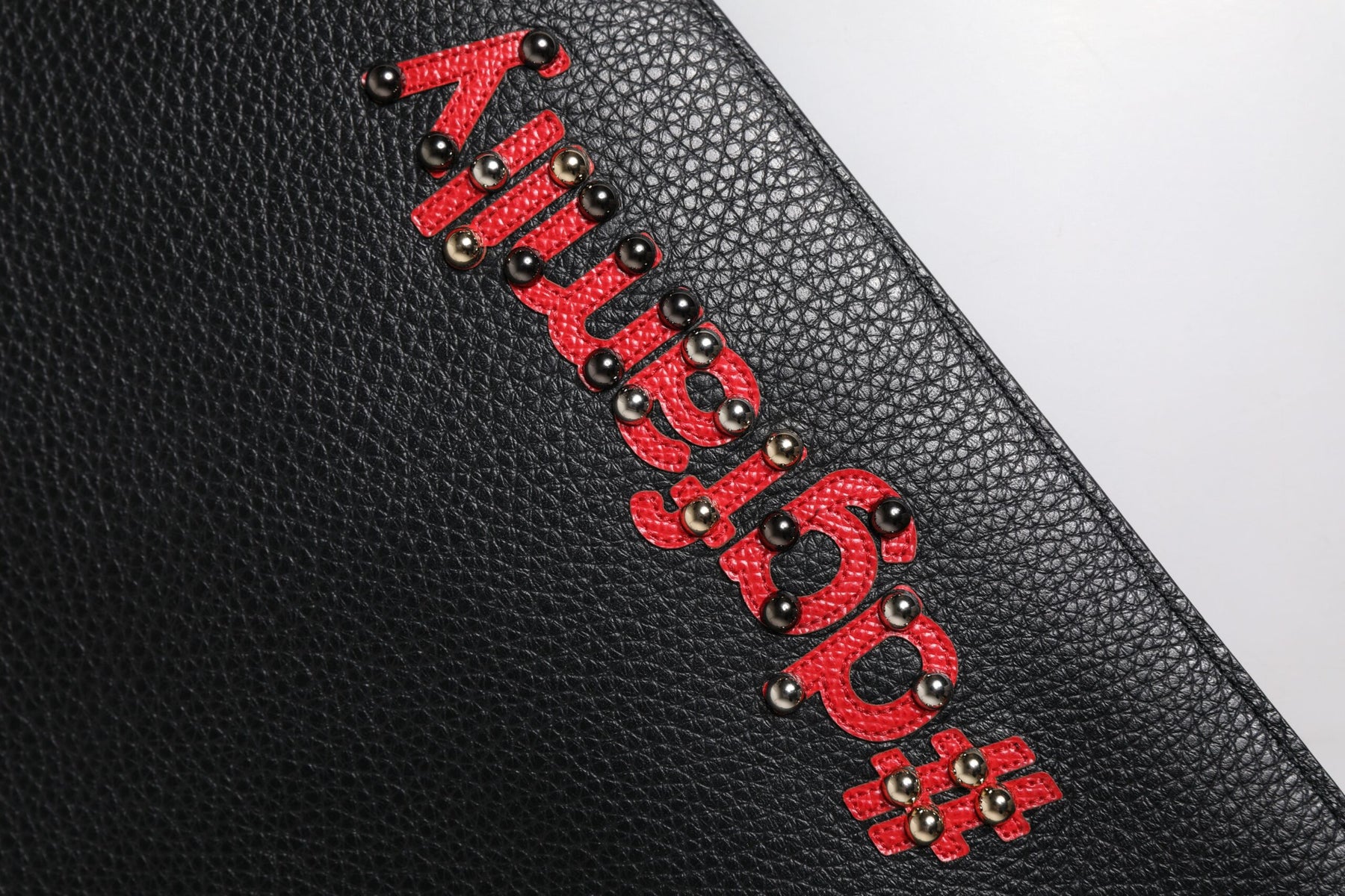 Dolce & Gabbana Black #DGFamily Embellished Leather Clutch Bag | Regal Royce