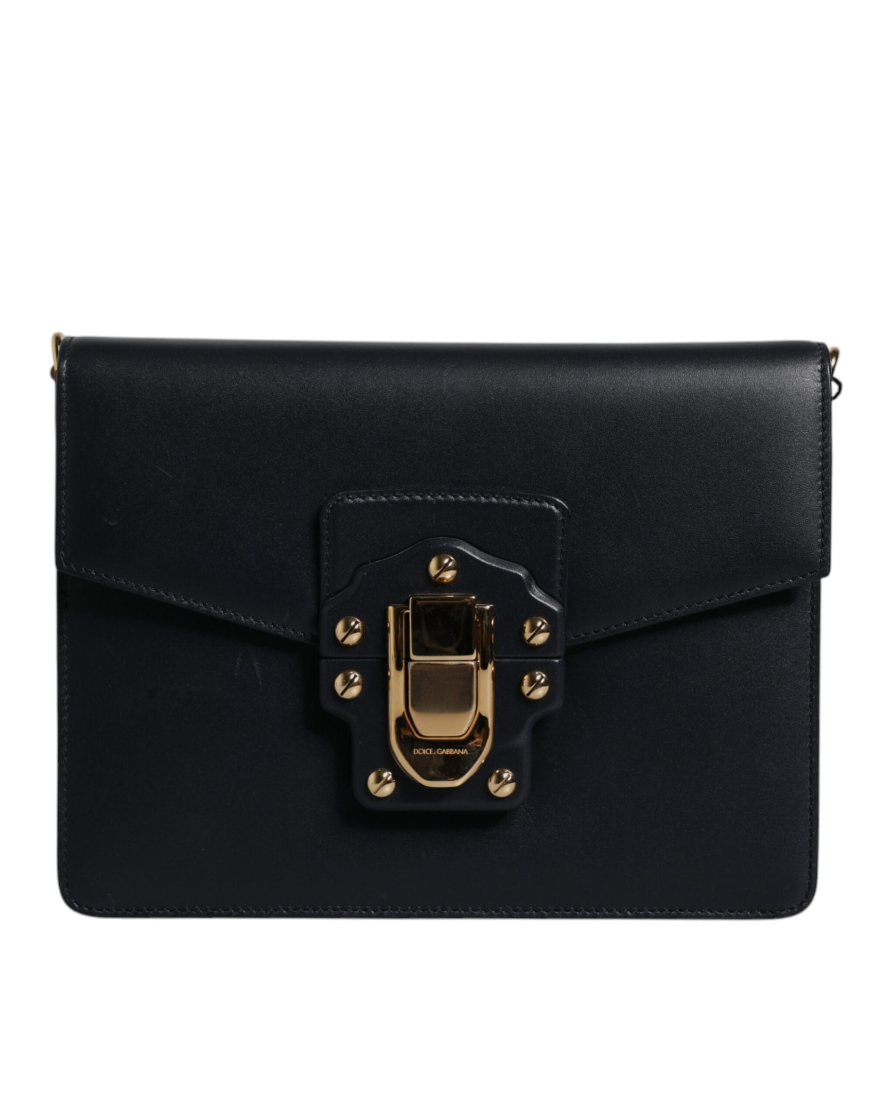 Dolce & Gabbana Black Calfskin Leather Shoulder Strap Bag | Regal Royce